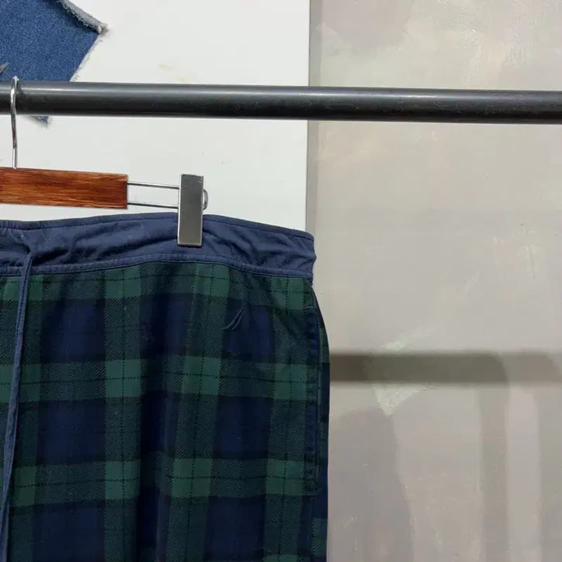 (빅사이즈) 노티카 캐주얼 빅사이즈 체크 밴딩 바지 상품이미지3