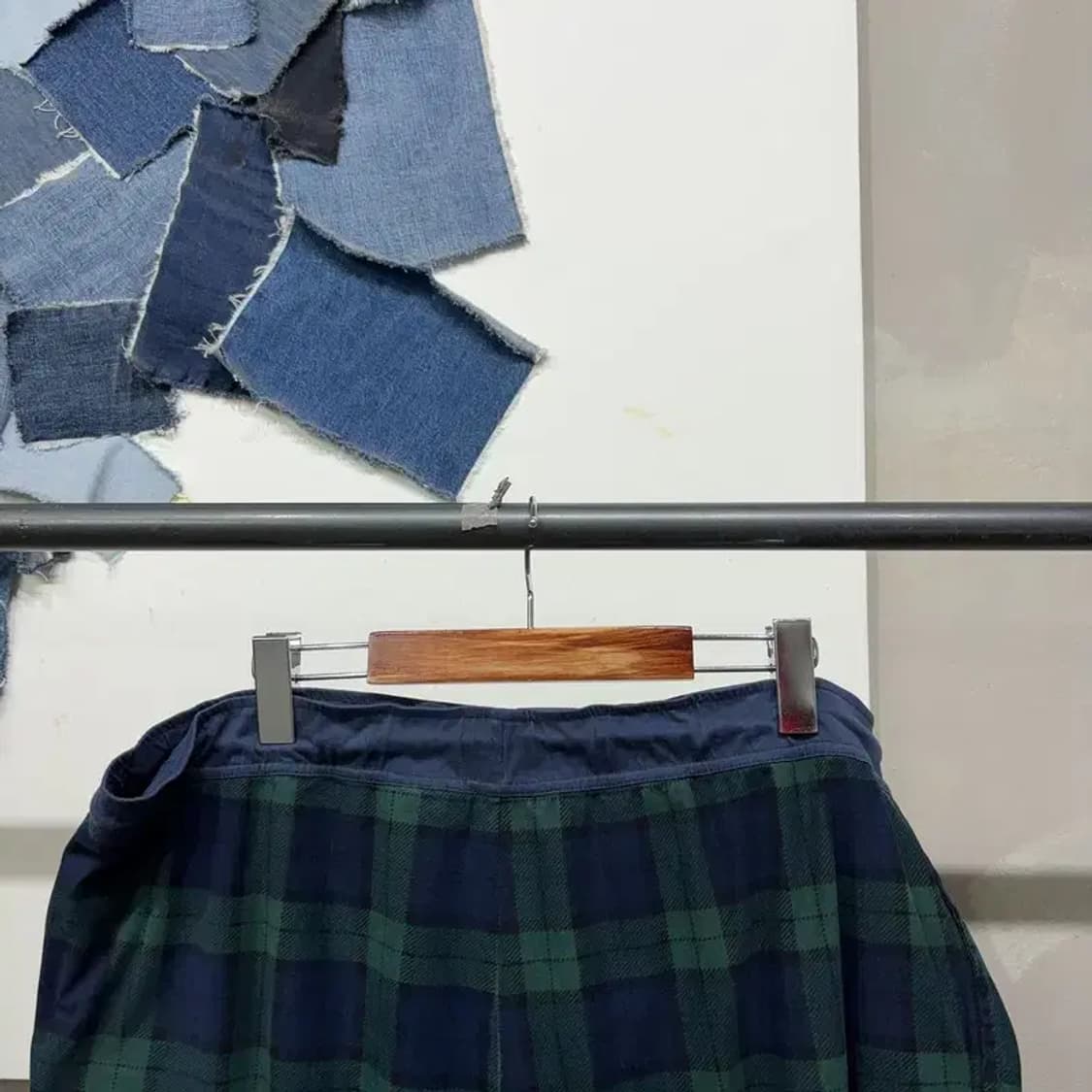 (빅사이즈) 노티카 캐주얼 빅사이즈 체크 밴딩 바지 상품이미지5