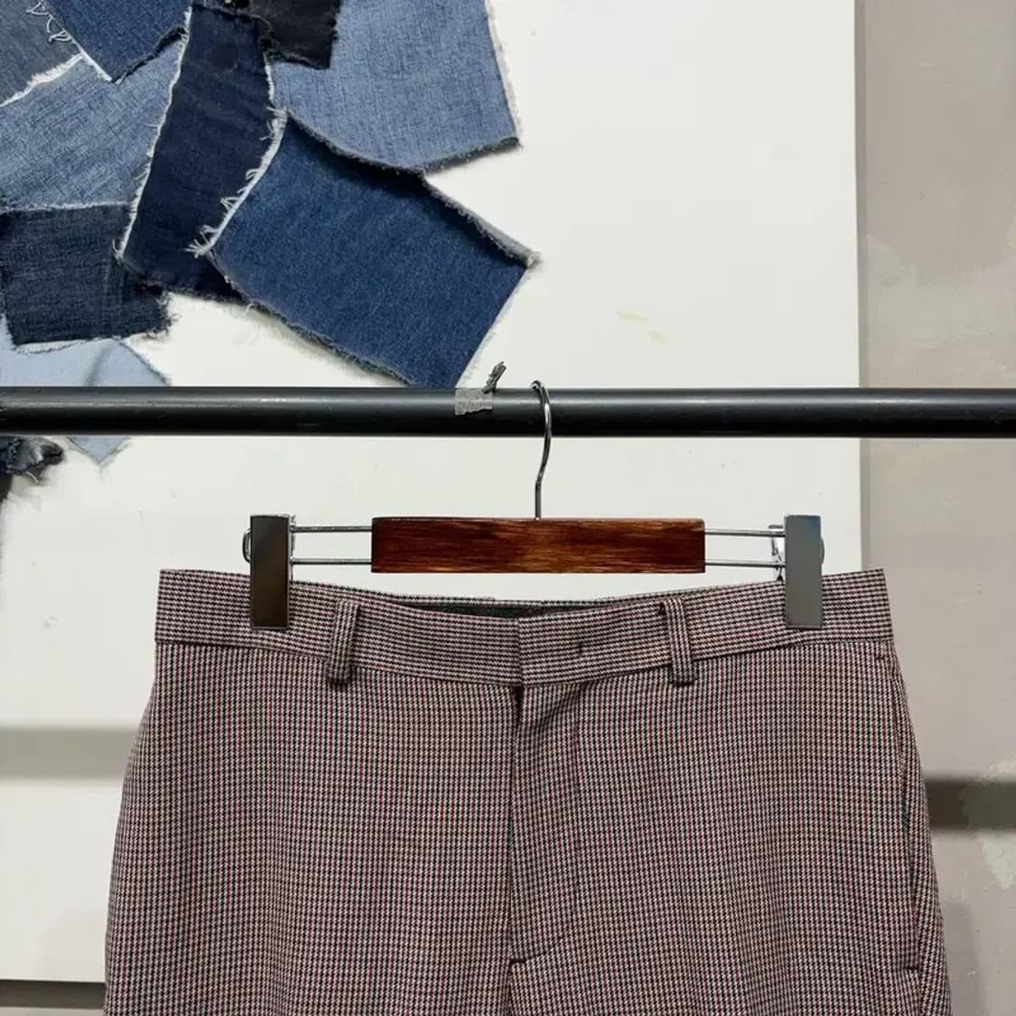 (28인치) 지오송지오 여성 캐주얼 클래식 체크 슬랙스 바지 상품이미지2