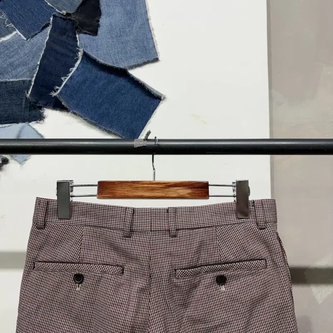 (28인치) 지오송지오 여성 캐주얼 클래식 체크 슬랙스 바지 상품이미지4