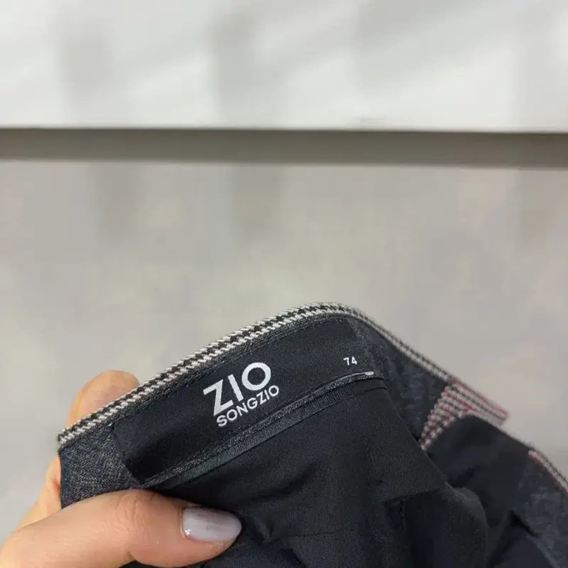 (28인치) 지오송지오 여성 캐주얼 클래식 체크 슬랙스 바지 상품이미지5