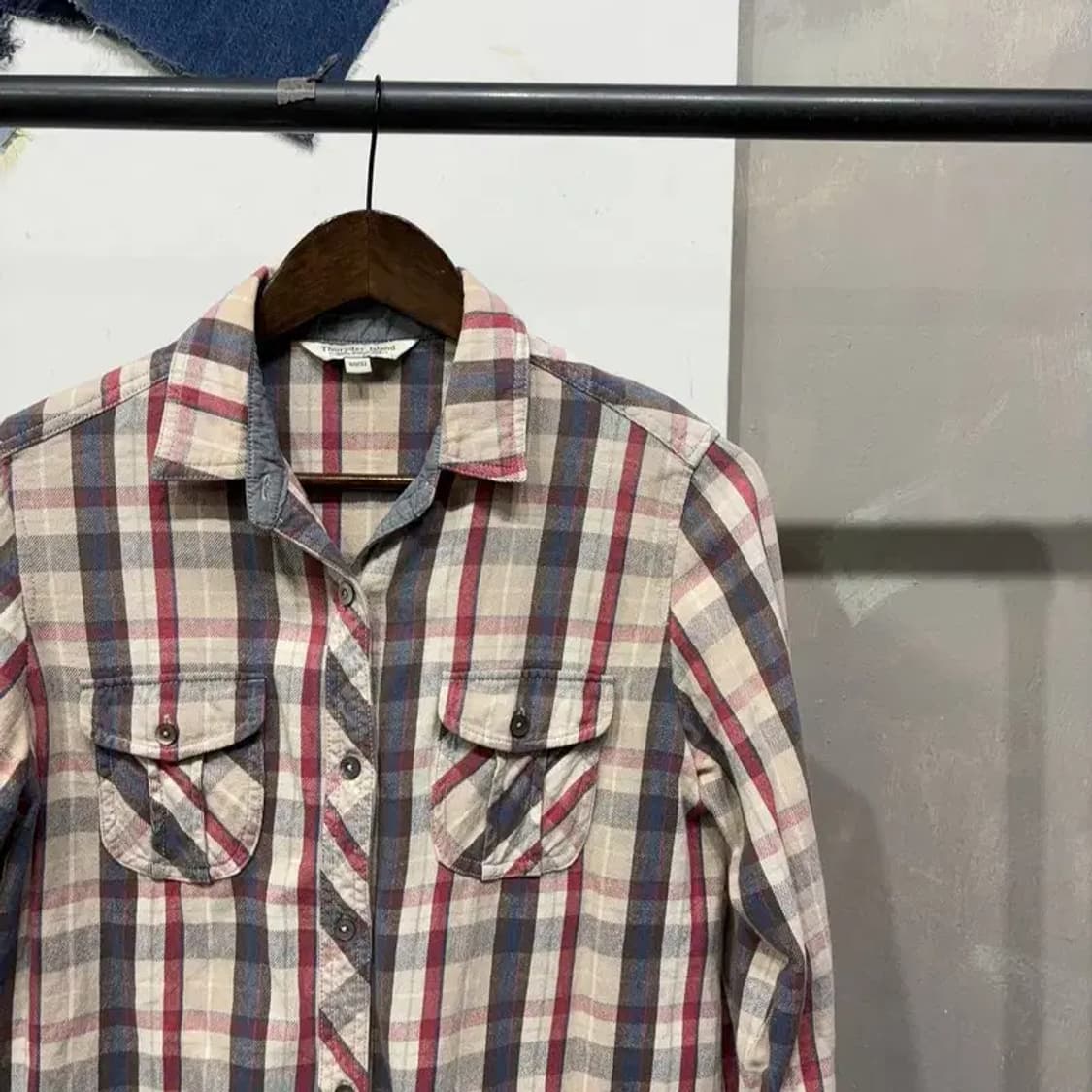 (85) 써스데이아일랜드 여성 캐주얼 체크 셔츠 남방 상품이미지3