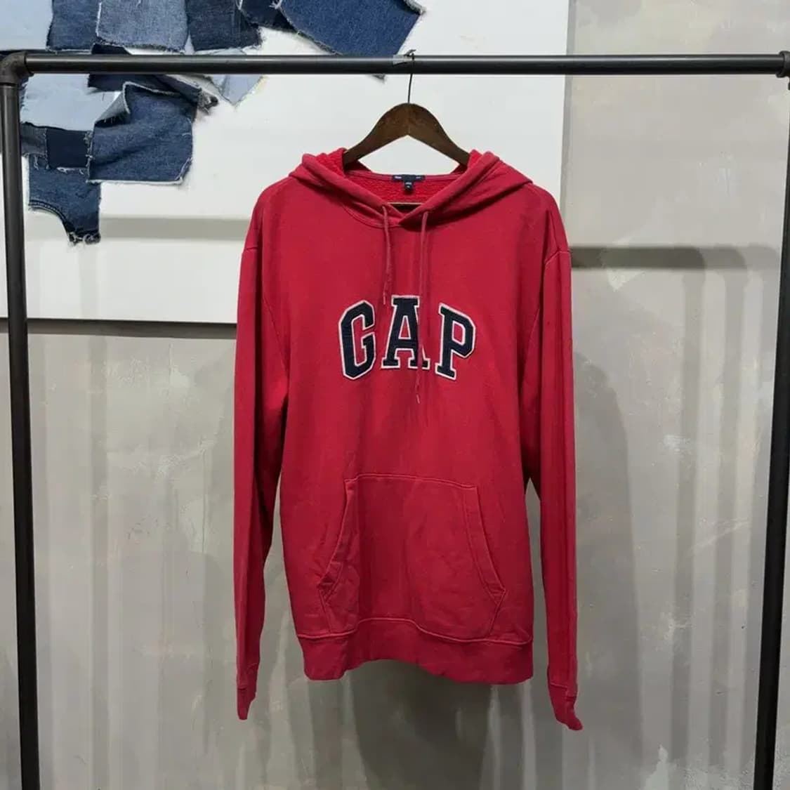 (105) GAP 갭 캐주얼 로고 기모 후드티 상품이미지1