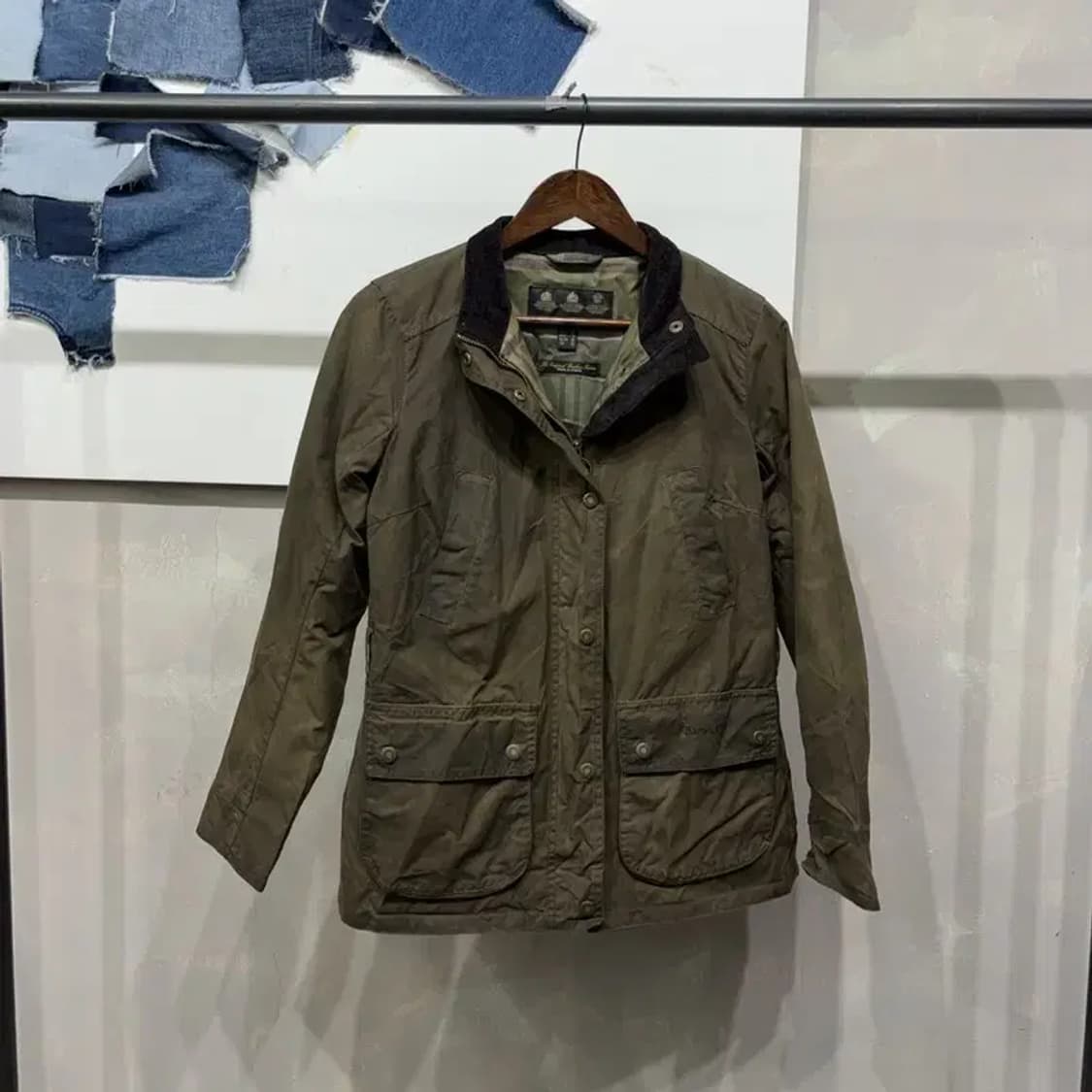 (95) 바버 여성 워크웨어 헌팅 왁스 자켓 상품이미지1