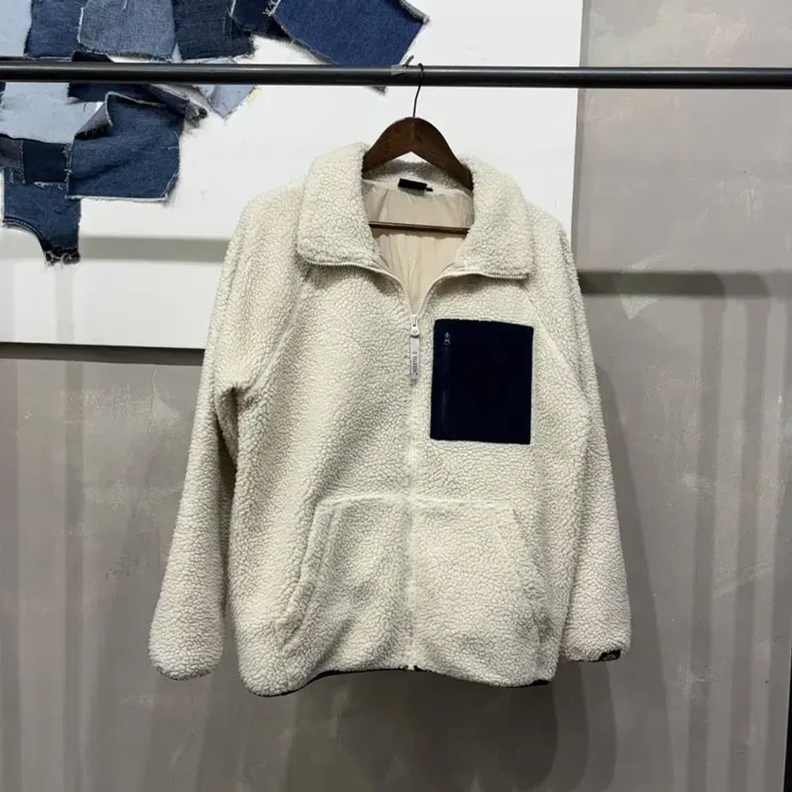 (90) 엘레쎄 캐주얼 양털 뽀글이 후리스 자켓 상품이미지1