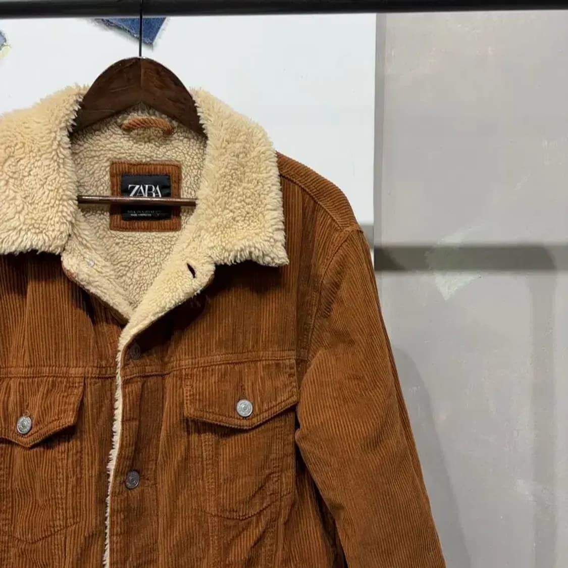 (100) 자라 ZARA 캐주얼 코듀로이 골덴 양털 쉐르파 자켓 상품이미지3