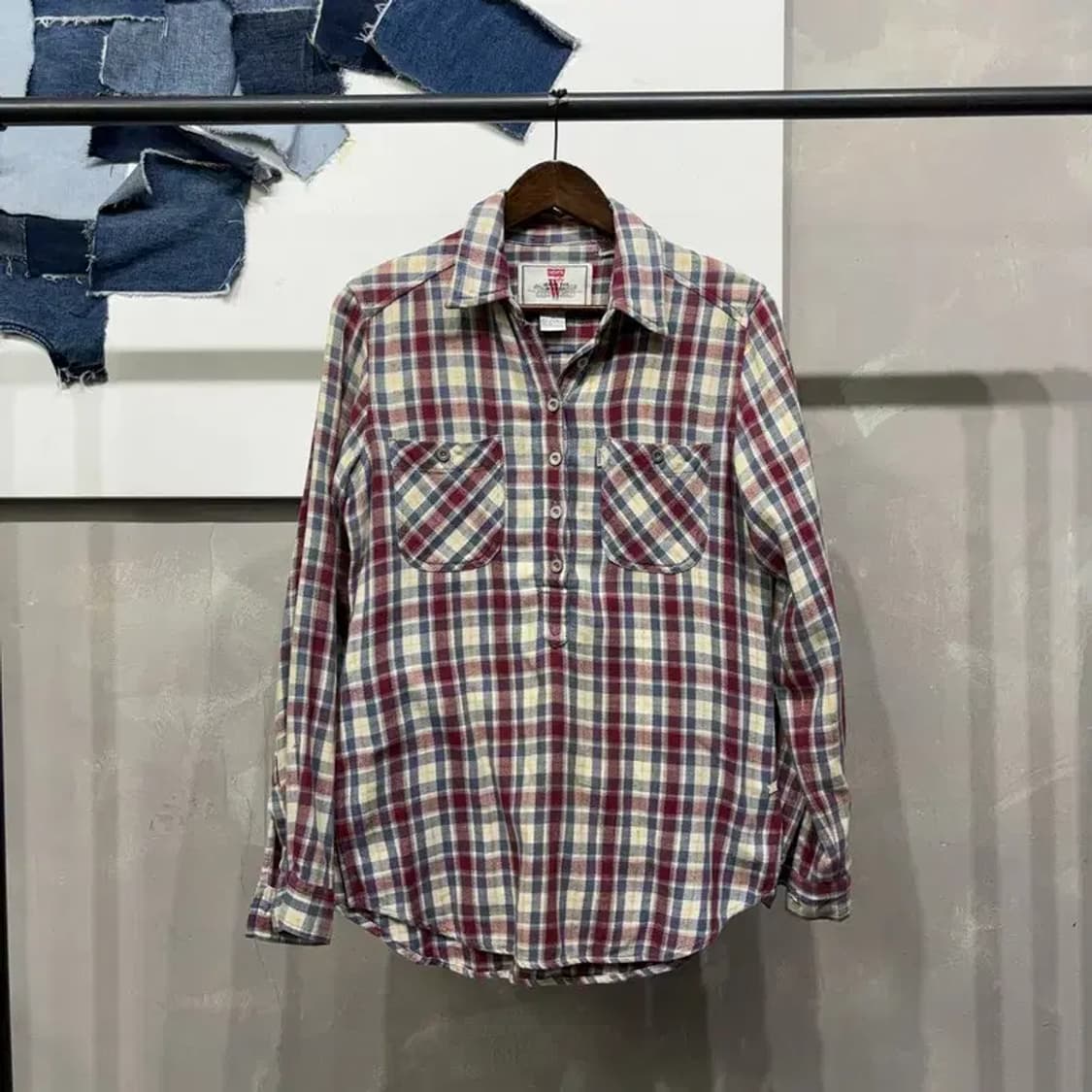 (95) 리바이스 여성 빈티지 포켓 체크 셔츠 남방 상품이미지1