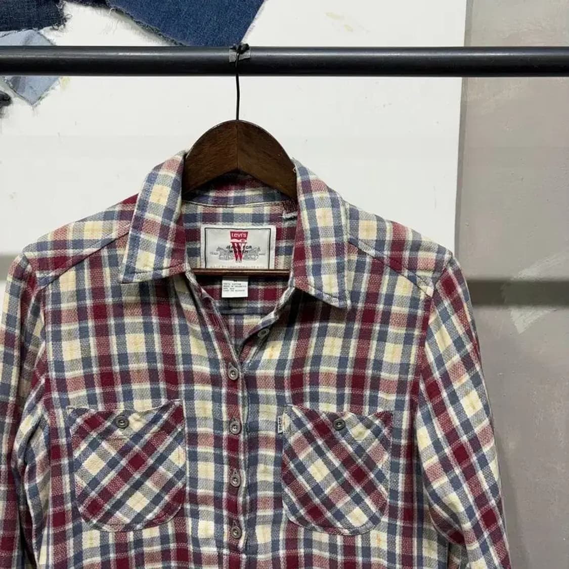 (95) 리바이스 여성 빈티지 포켓 체크 셔츠 남방 상품이미지3