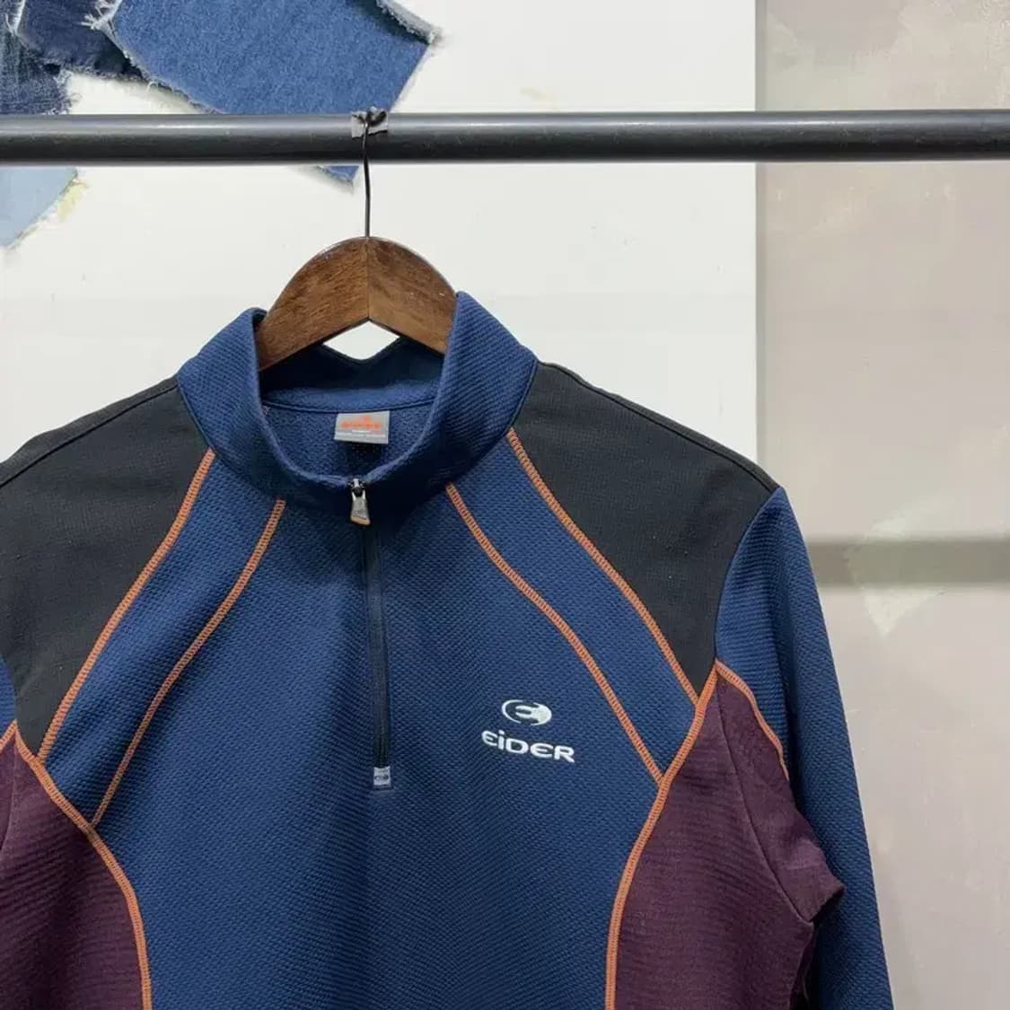 (100) 아이더 등산 아웃도어 기능성 반집업 긴팔 티 상품이미지3