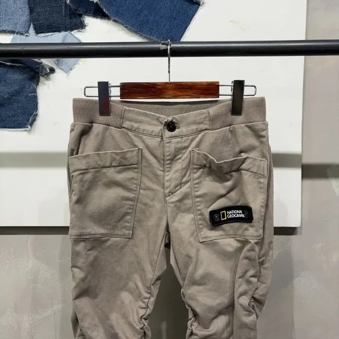 (25~26인치) 내셔널지오그래픽 여성 와펜 밴딩 조거팬츠 바지 상품이미지2