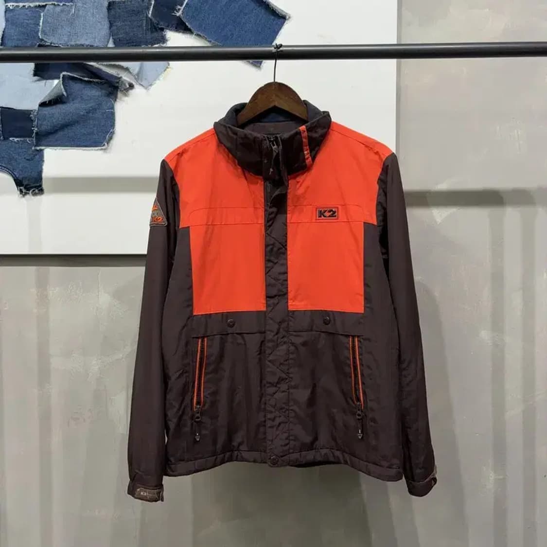 (95) K2 케이투 등산 아웃도어 배색 바람막이 자켓 상품이미지1