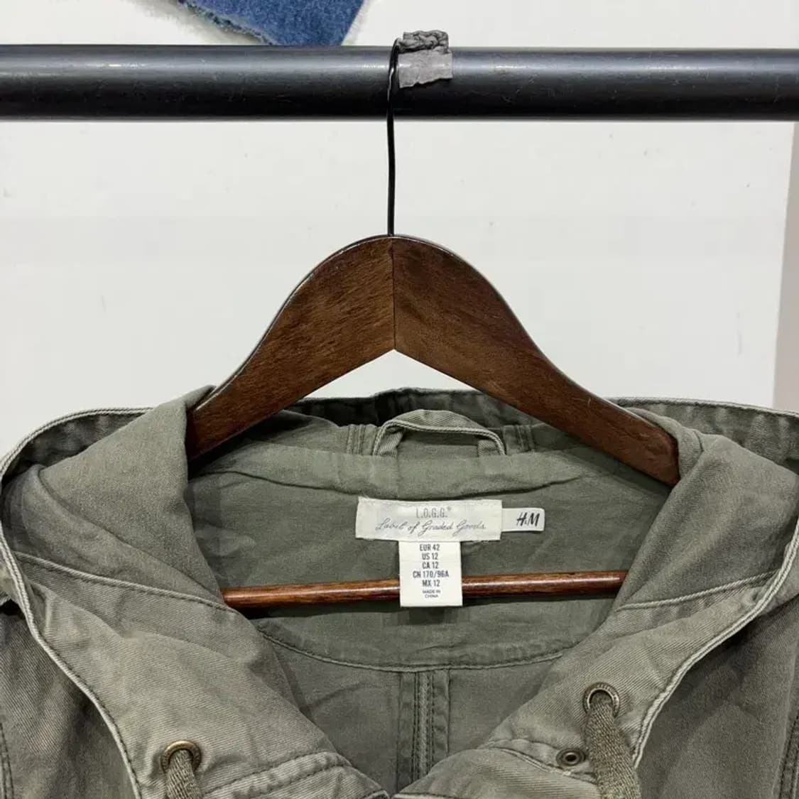 (95) H.M 흐앤므 여성 밀리터리 야상 투포켓 후드 자켓 상품이미지2