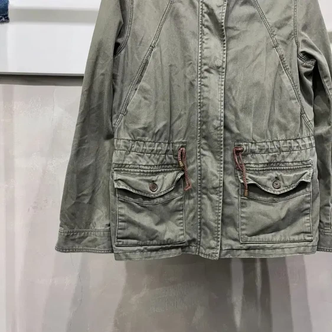 (95) H.M 흐앤므 여성 밀리터리 야상 투포켓 후드 자켓 상품이미지4