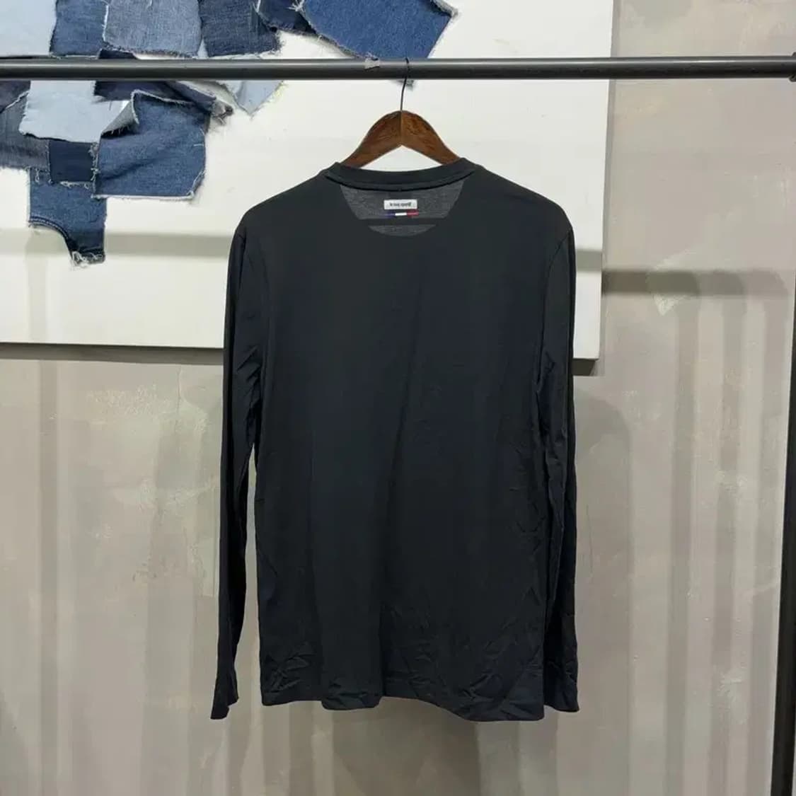 (100) 르꼬끄 캐주얼 프린팅 블랙 롱슬리브 긴팔 티 상품이미지4