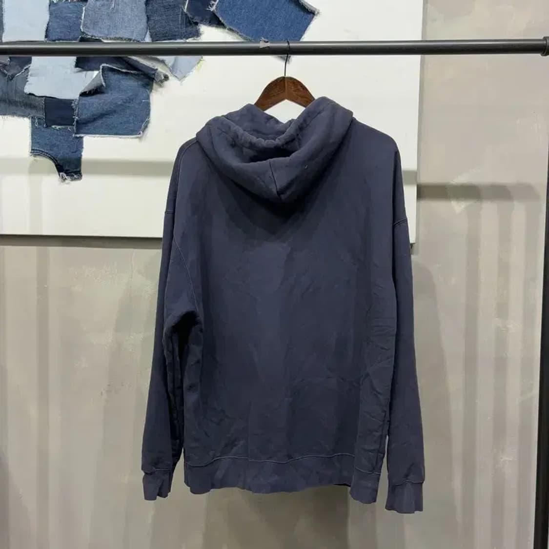 (100) 리 LEE 스트릿 프린팅 네이비 후드티 상품이미지4