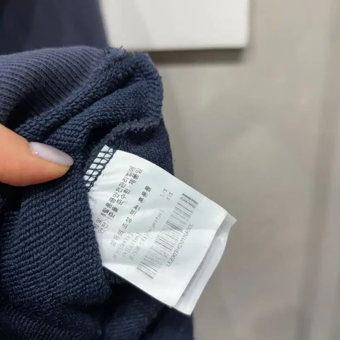 (100) 리 LEE 스트릿 프린팅 네이비 후드티 상품이미지5