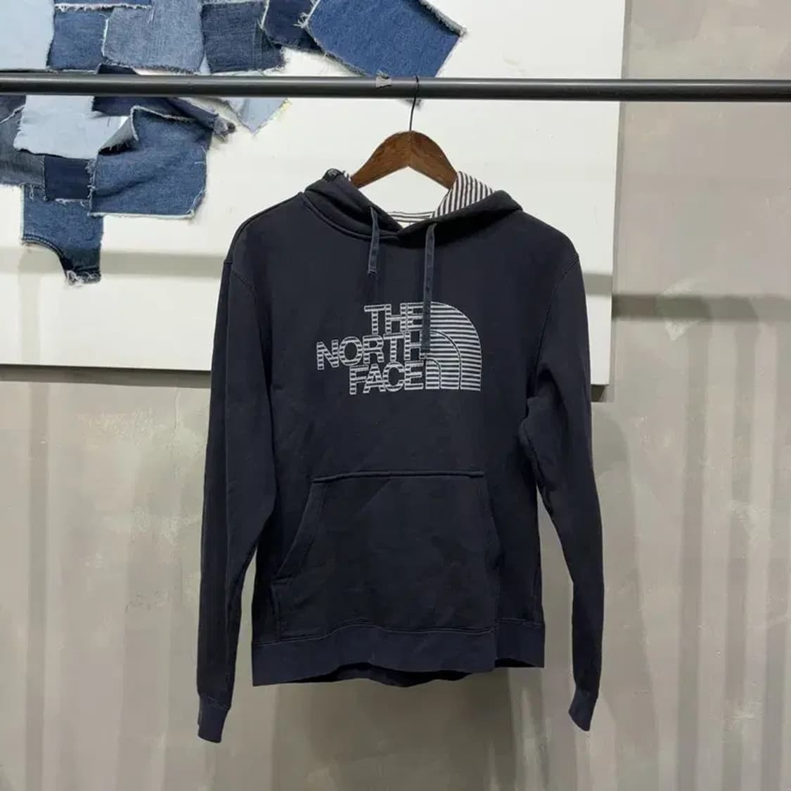(95) 노스페이스 여성 화이트라벨 프린팅 기모 후드티 상품이미지1