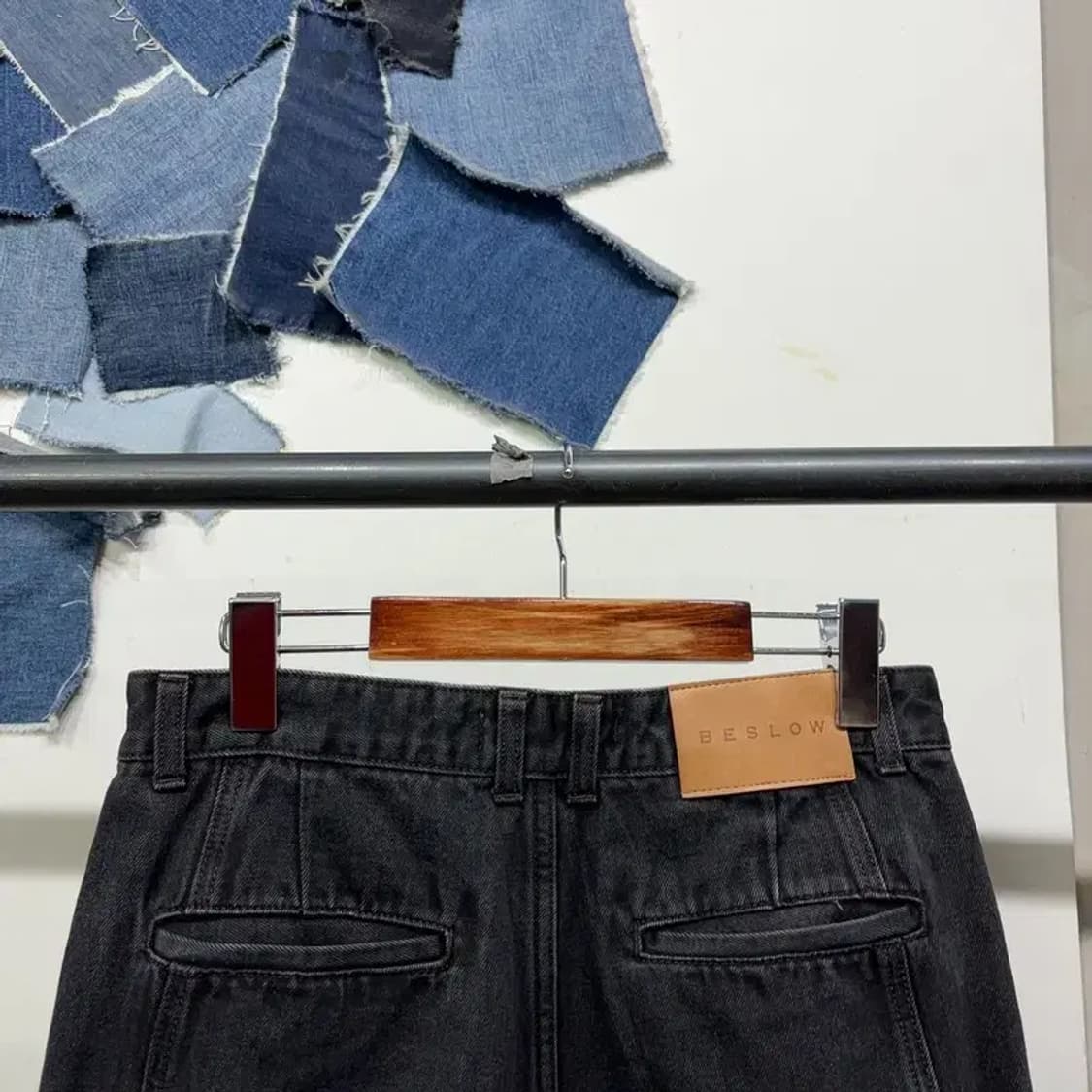 (30인치) 비슬로우 스트릿 워싱 흑청바지 데님팬츠 상품이미지4