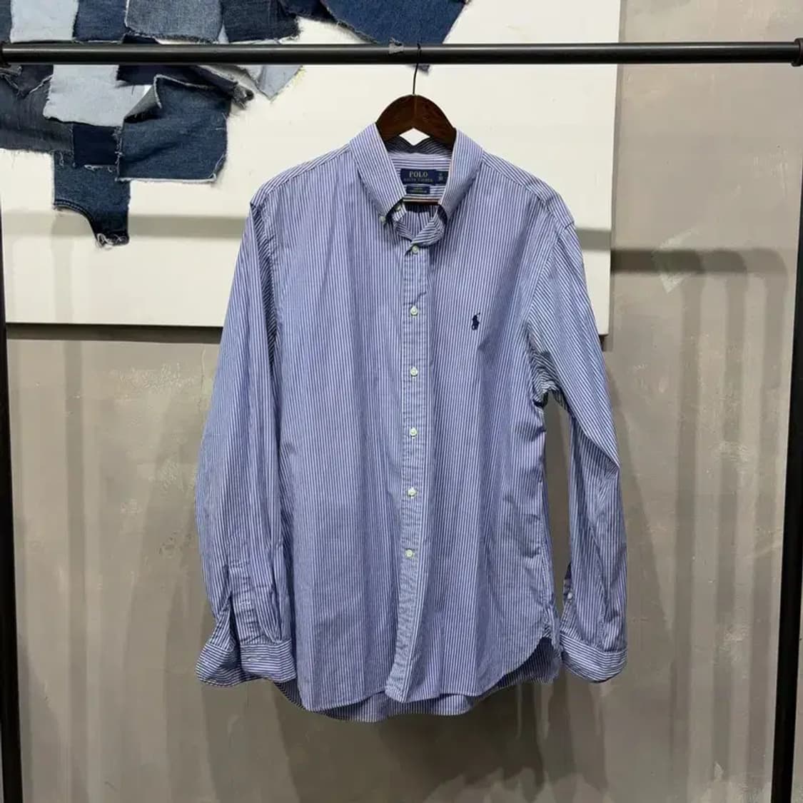 (110) 폴로 랄프로렌 캐주얼 슬림핏 스트라이프 셔츠 남방 상품이미지1