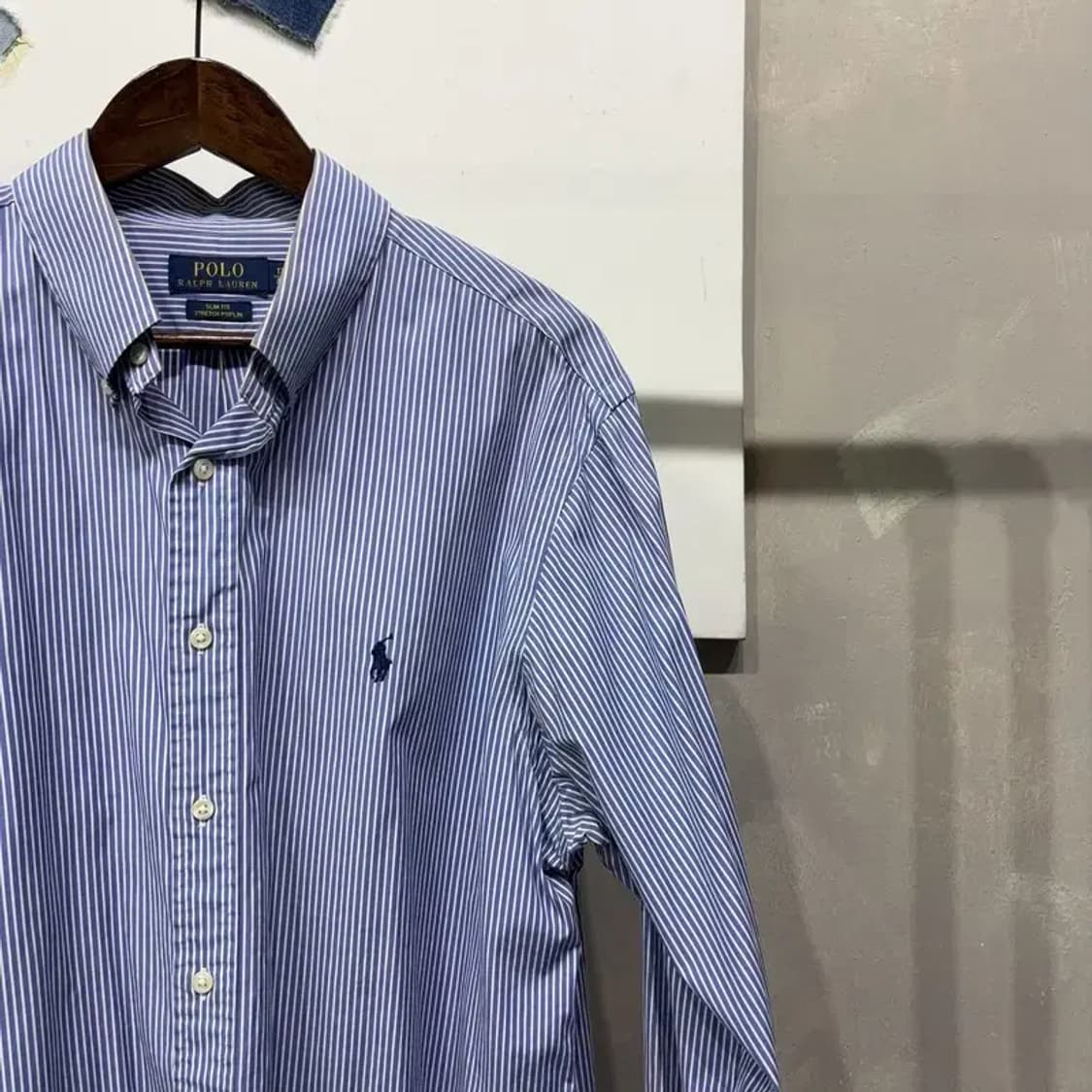 (110) 폴로 랄프로렌 캐주얼 슬림핏 스트라이프 셔츠 남방 상품이미지3