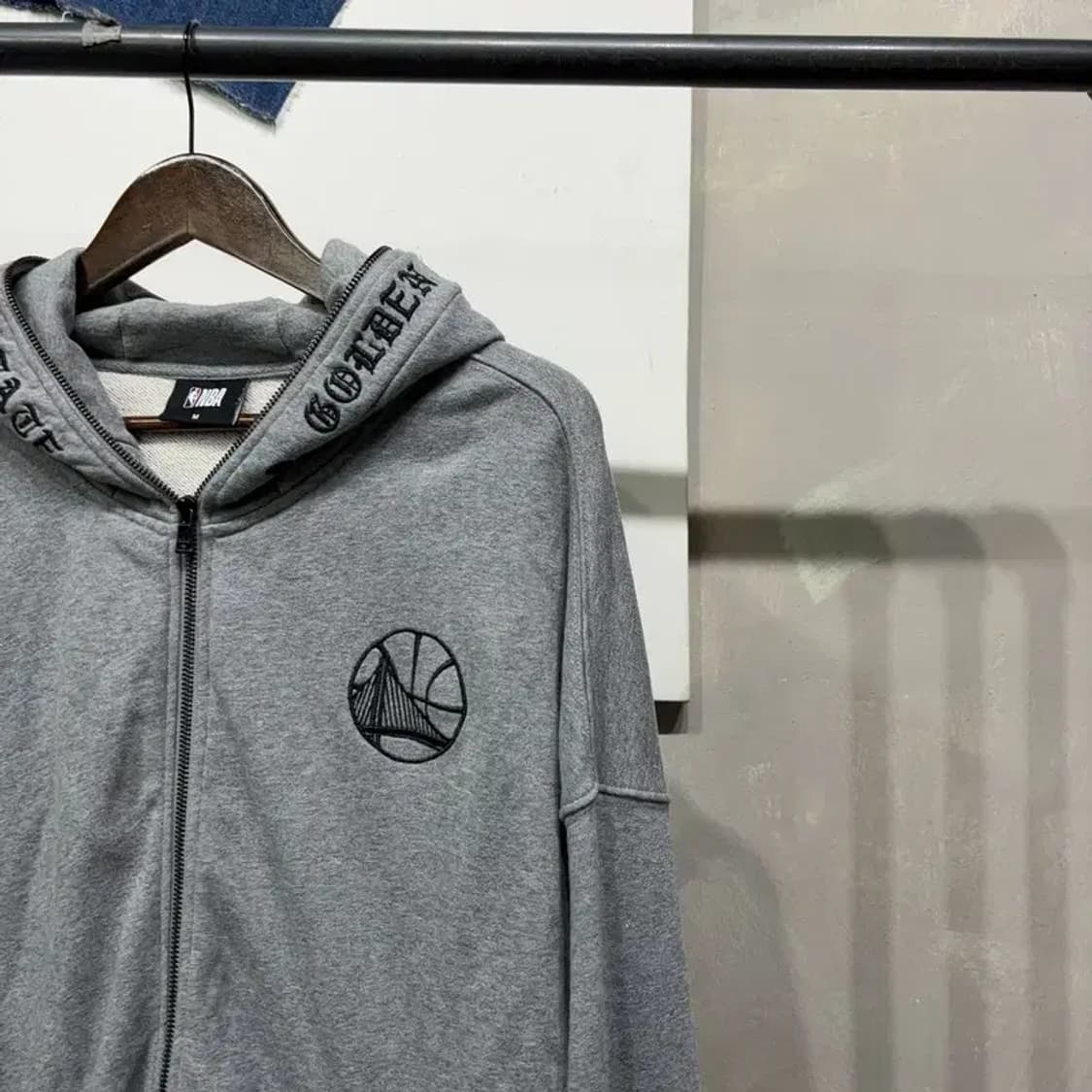 (105) NBA 골든스테이트워리어스 투웨이 자수 후드집업 자켓 상품이미지3
