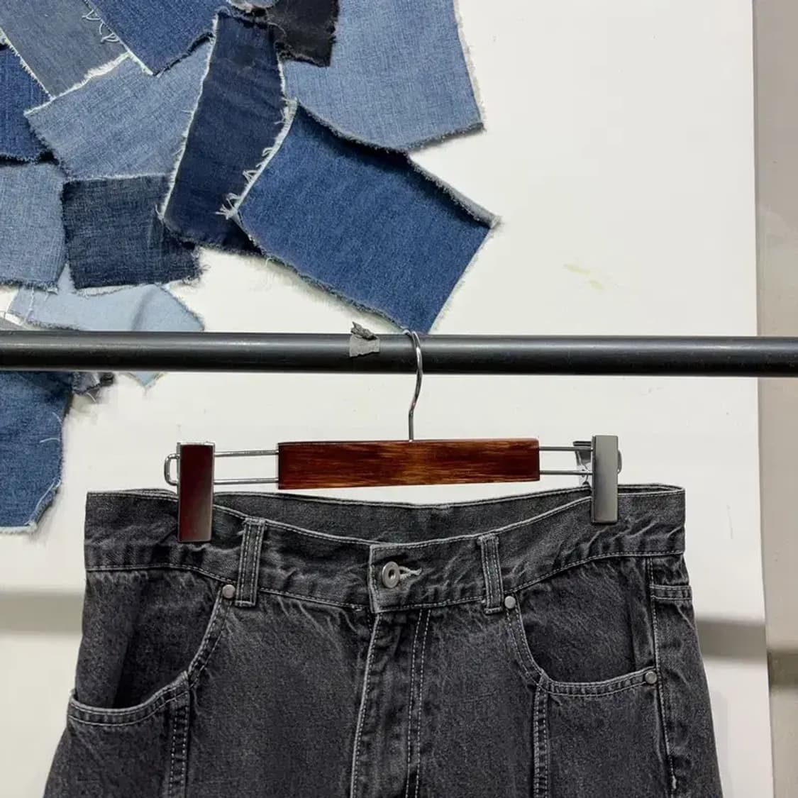 (30인치) 트릴리온 스트릿 절개 흑청바지 데님팬츠 상품이미지2