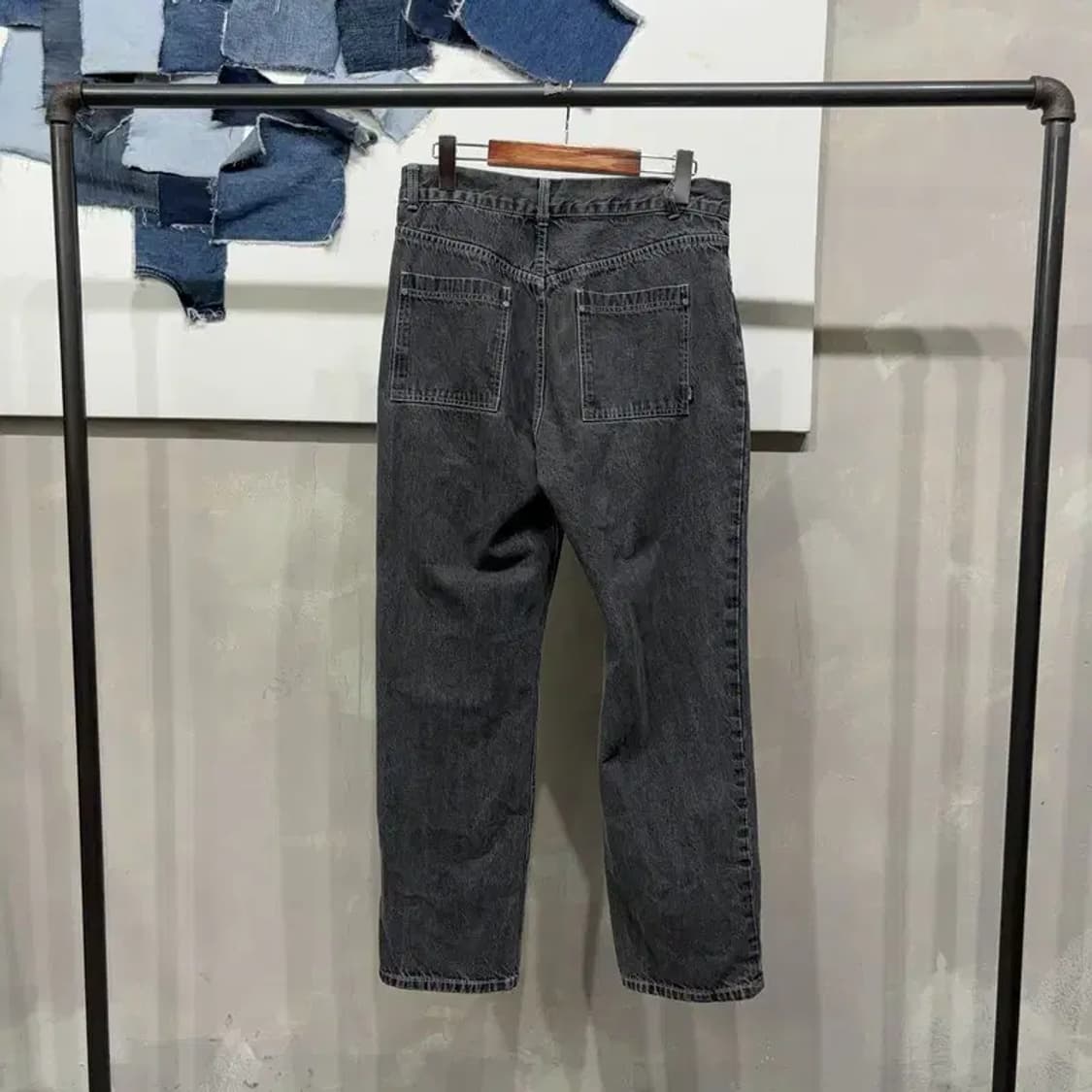 (30인치) 트릴리온 스트릿 절개 흑청바지 데님팬츠 상품이미지3