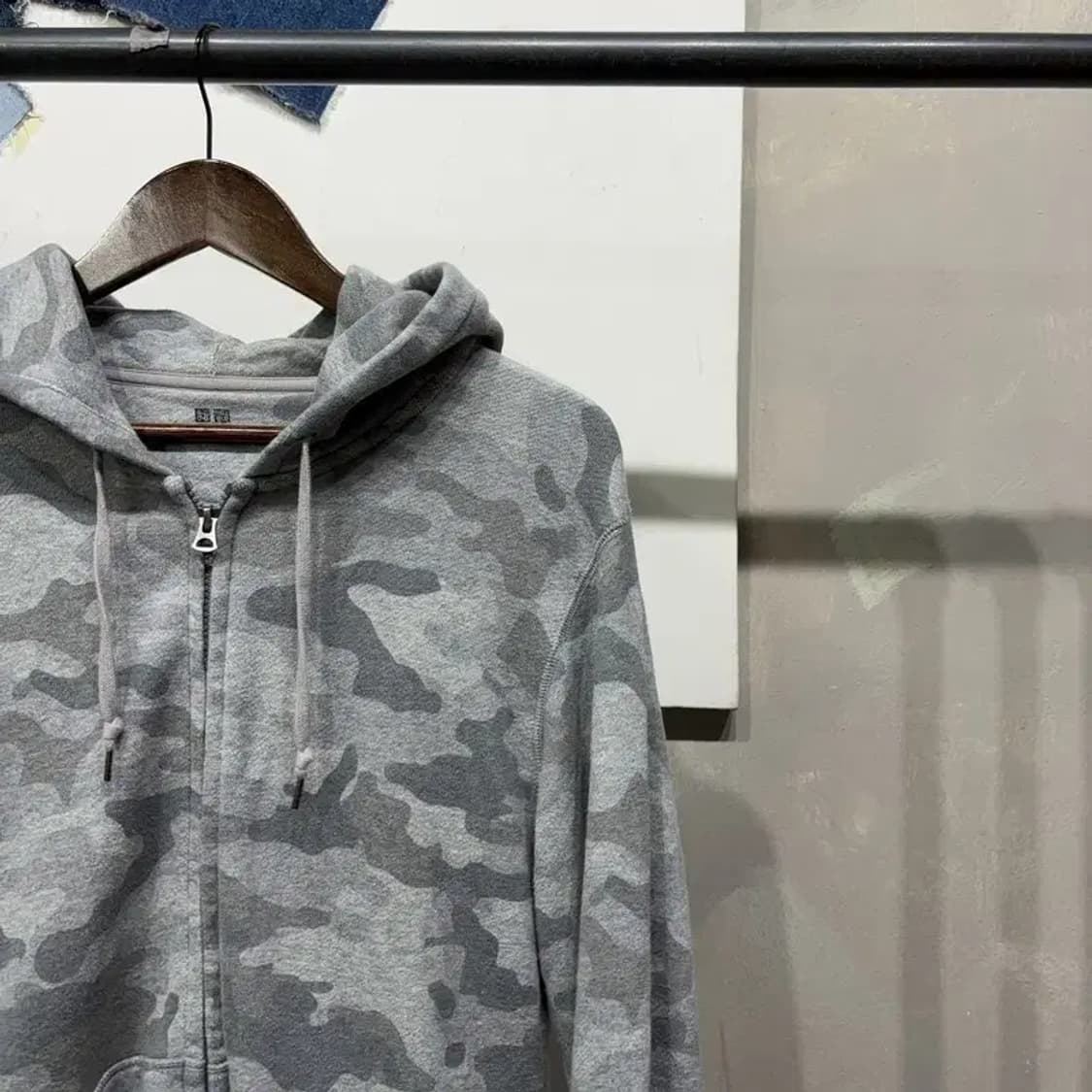 (100) 유니클로 스트릿 투웨이 카모 후드집업 자켓 상품이미지3