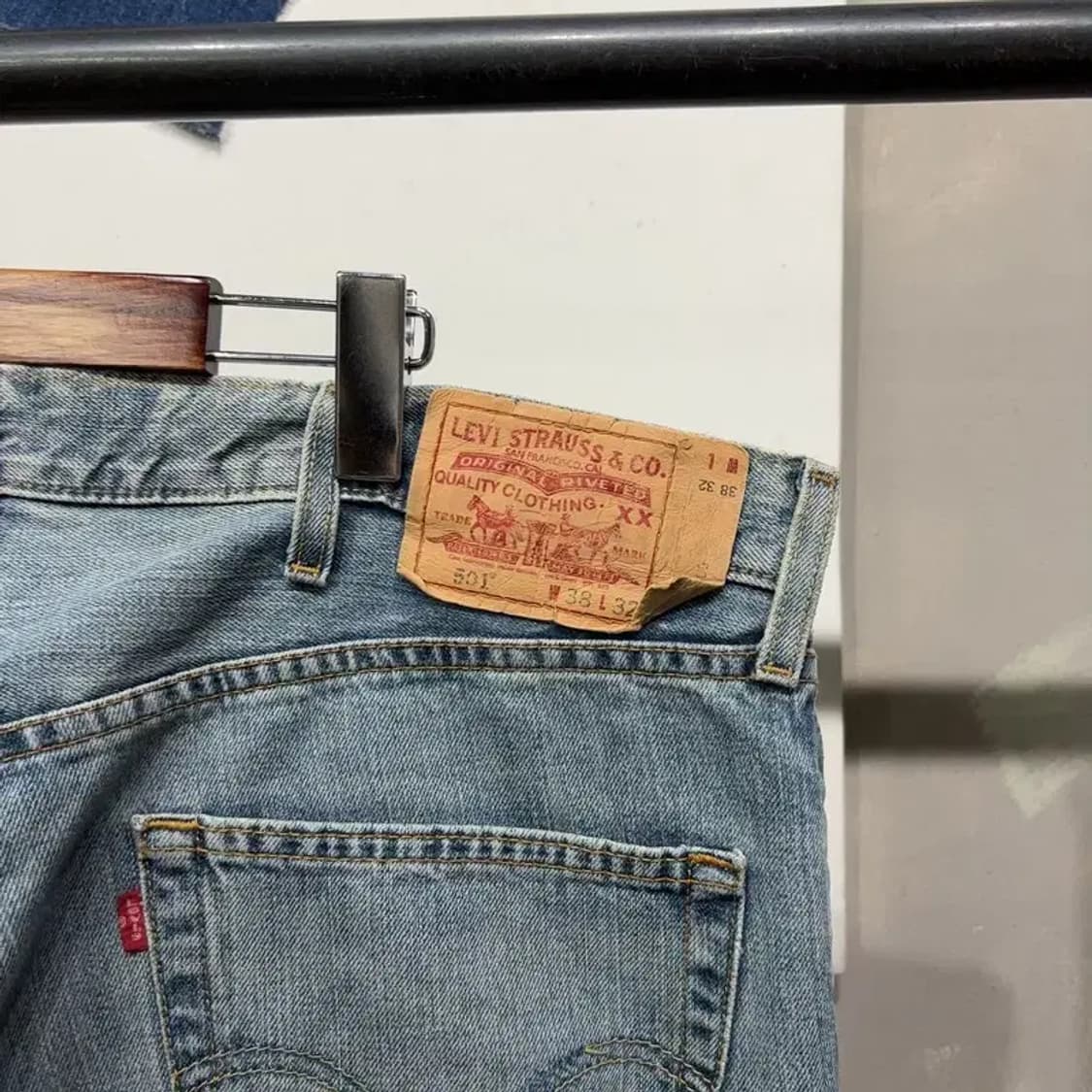 (빅사이즈) 리바이스 501 빈티지 디스트로이드진 청바지 상품이미지4