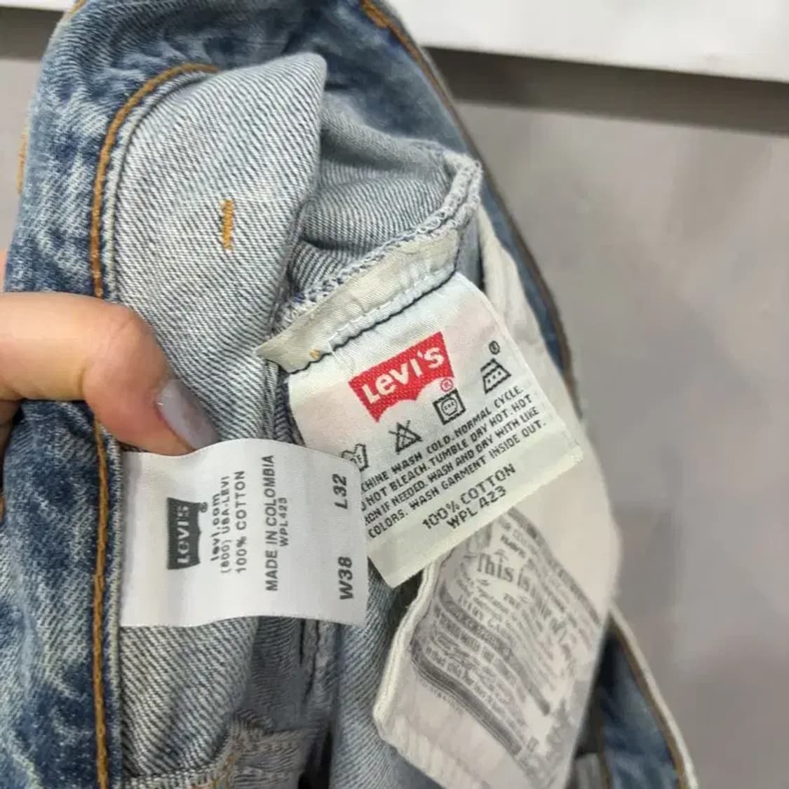 (빅사이즈) 리바이스 501 빈티지 디스트로이드진 청바지 상품이미지5