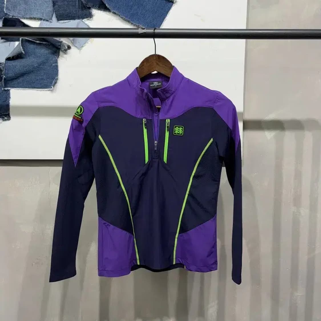 (85) 코오롱스포츠 등산 아웃도어 기능성 반집업 긴팔 티 상품이미지1