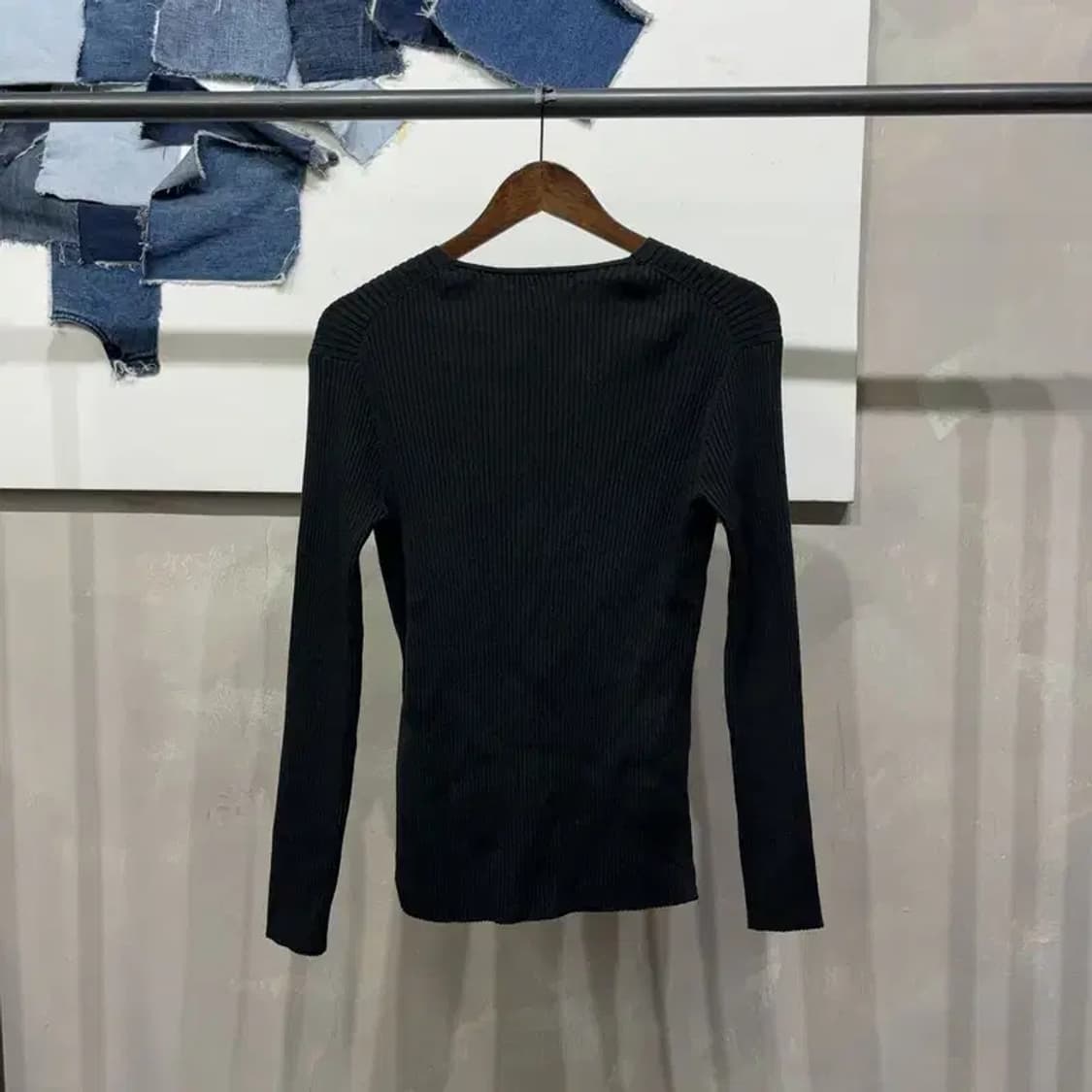 (85) 에잇세컨즈 여성 캐주얼 브이넥 골지 리본 니트 상품이미지4