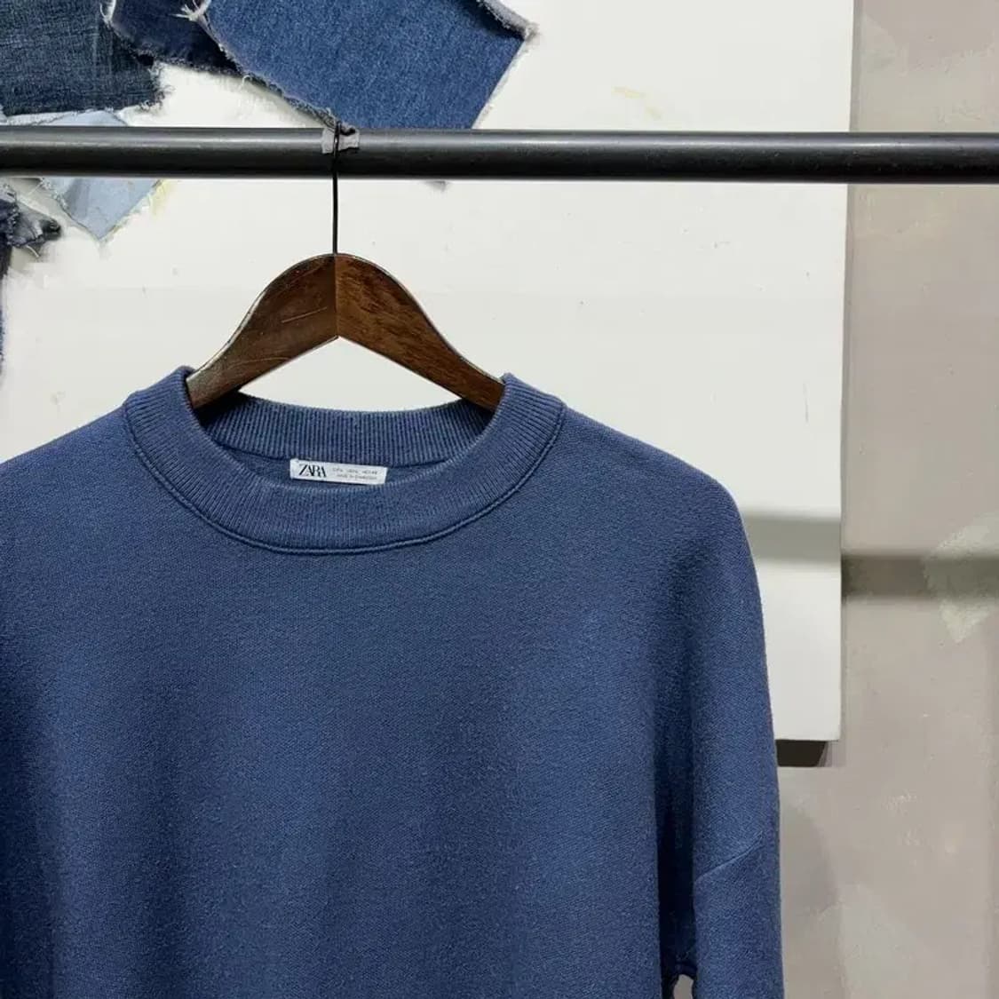 (100) 자라 ZARA 캐주얼 비스코스 라운드 니트 상품이미지3