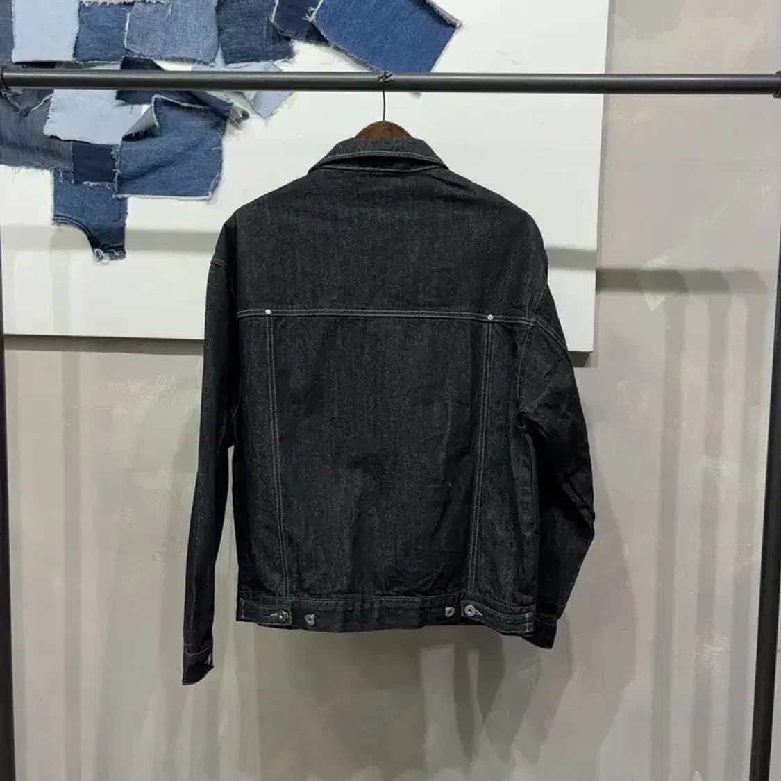 (95) 트릴리온 캐주얼 투포켓 흑청데님 트러커 자켓 상품이미지4