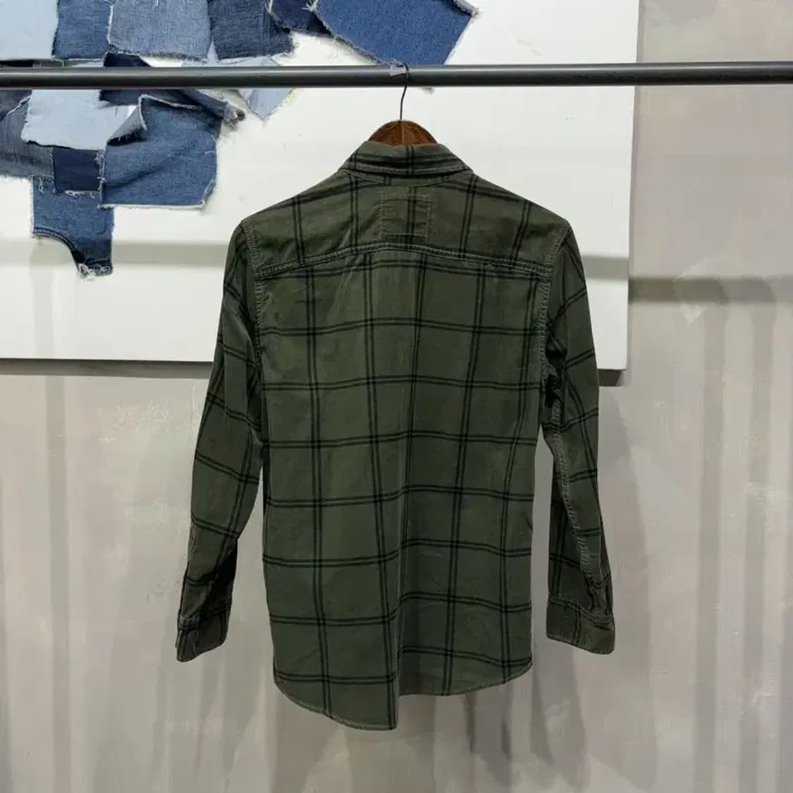 (90) 홀리스터 캐주얼 코듀로이 골덴 체크 셔츠 남방 상품이미지3