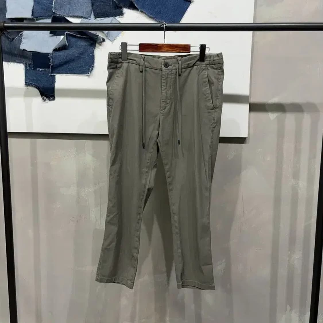 (28~30인치) 마시모두띠 캐주얼 옥스포드 밴딩 치노팬츠 면바지 상품이미지1