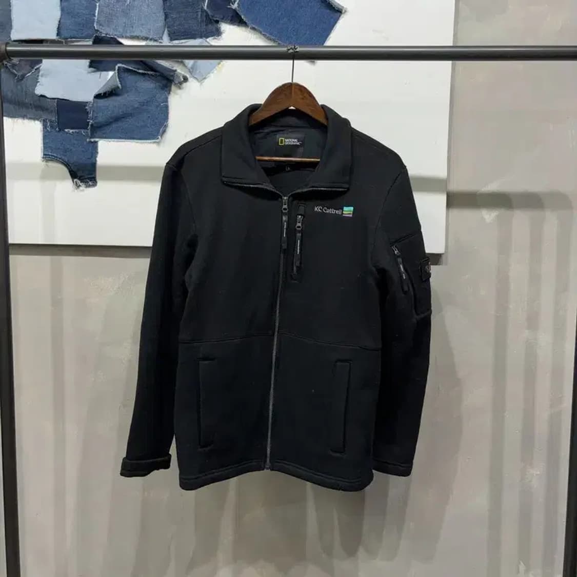 (105) 내셔널지오그래픽 캐주얼 와펜 기모 니트 집업 자켓 상품이미지1