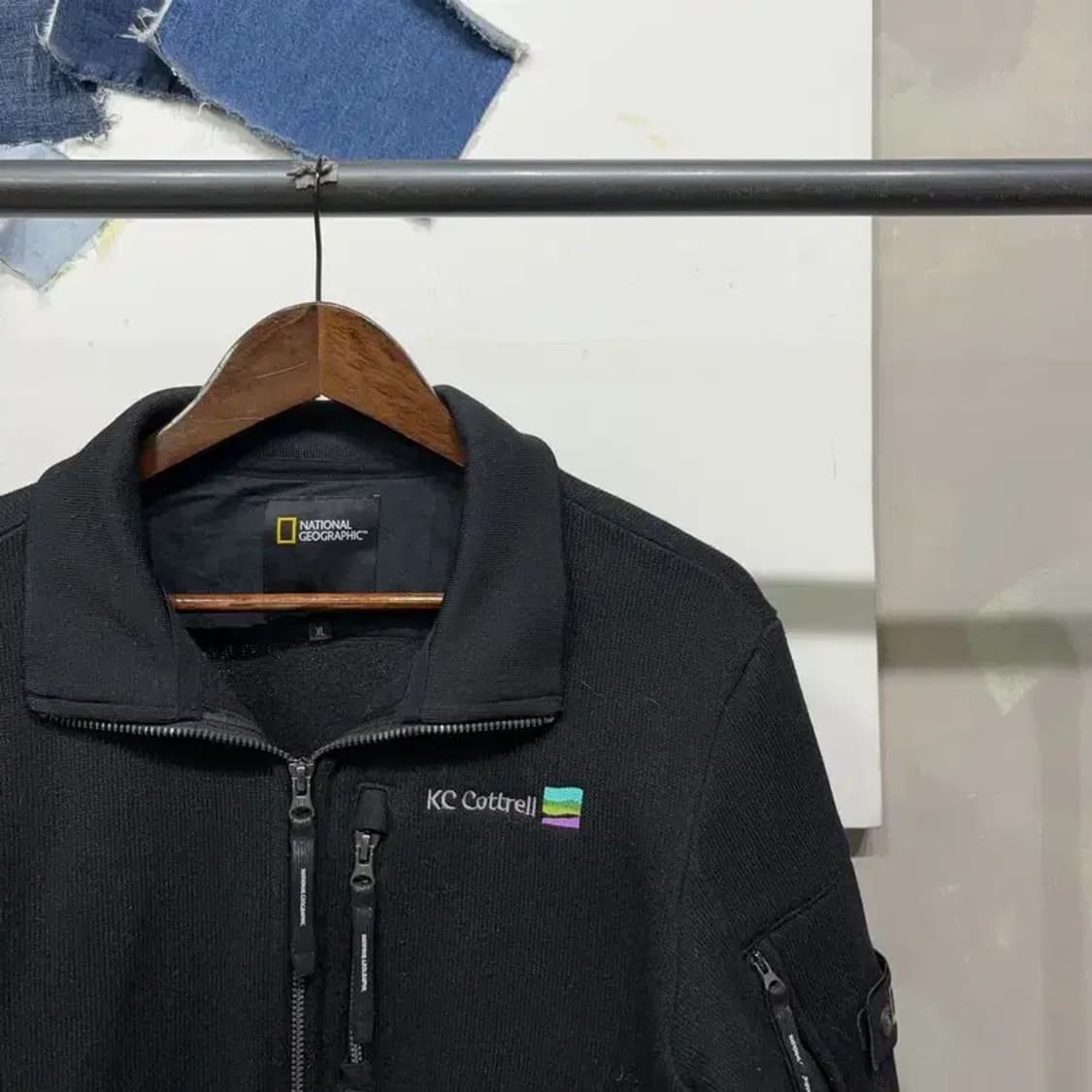 (105) 내셔널지오그래픽 캐주얼 와펜 기모 니트 집업 자켓 상품이미지3