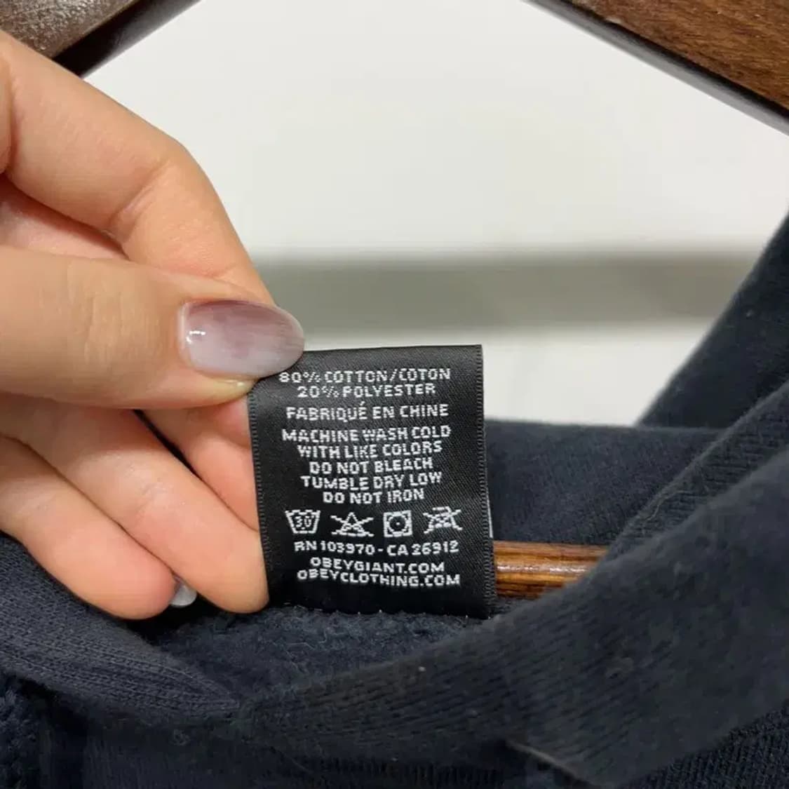 (110) 오베이 스트릿 캐주얼 기모 로고 후드티 상품이미지5