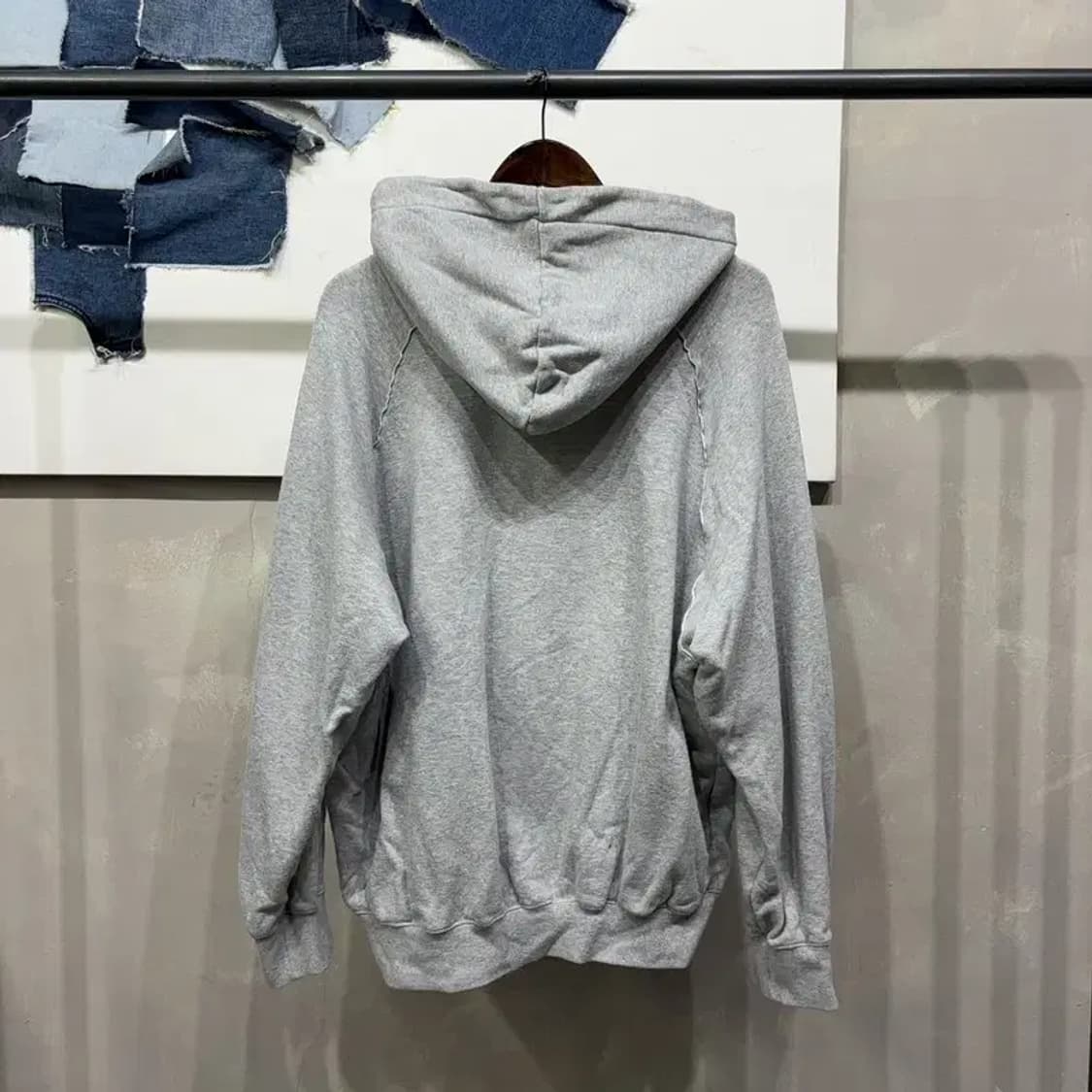 (100) 키르시 여성 스트릿 캐주얼 빅로고 자수 기모 후드티 상품이미지4