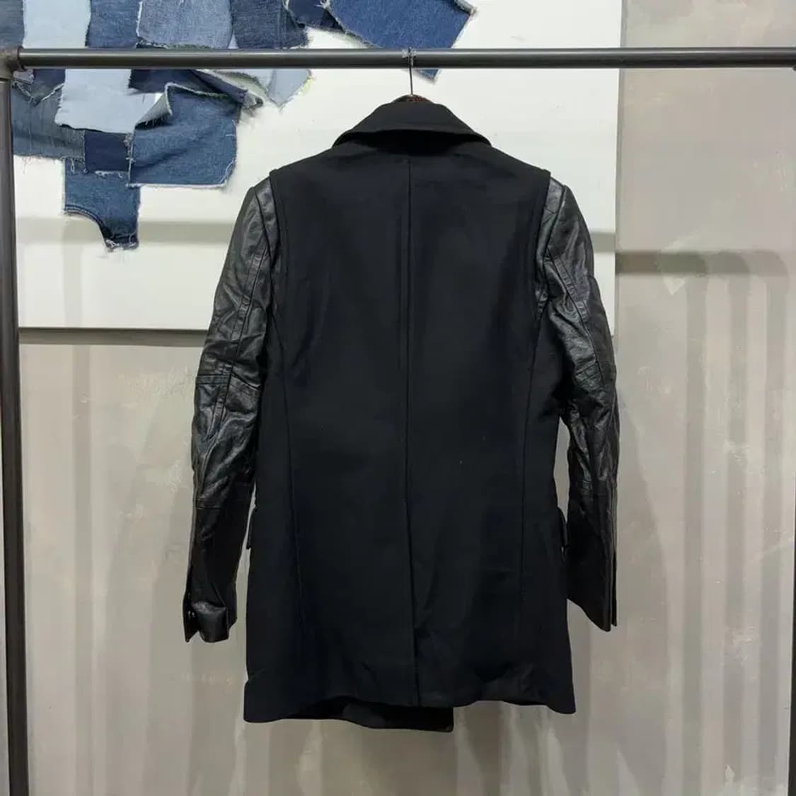 (100) 반하트디알바자 캐시미어 양가죽 더블버튼 하프코트 상품이미지4