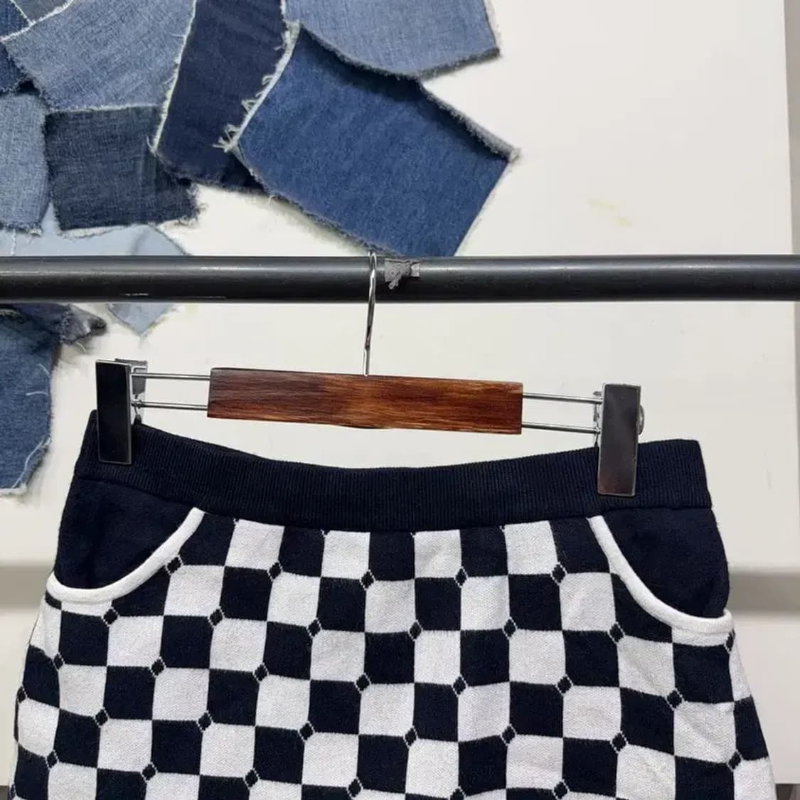 (25~27인치) 벤제프 골프 여성 밴딩 체커보드 미니스커트 치마 상품이미지2