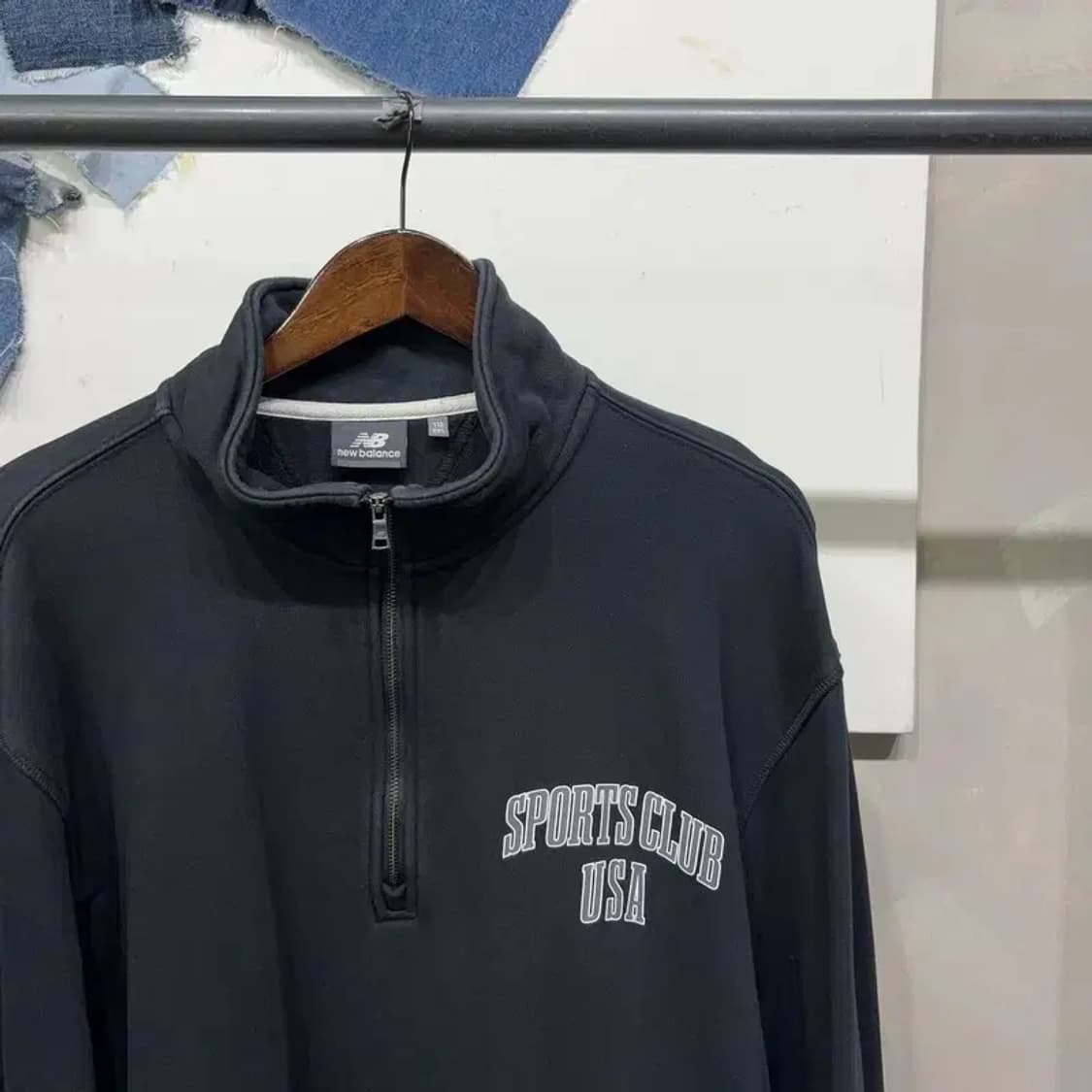 (110) 뉴발란스 스트릿 프린팅 반집업 맨투맨 긴팔 티 상품이미지3