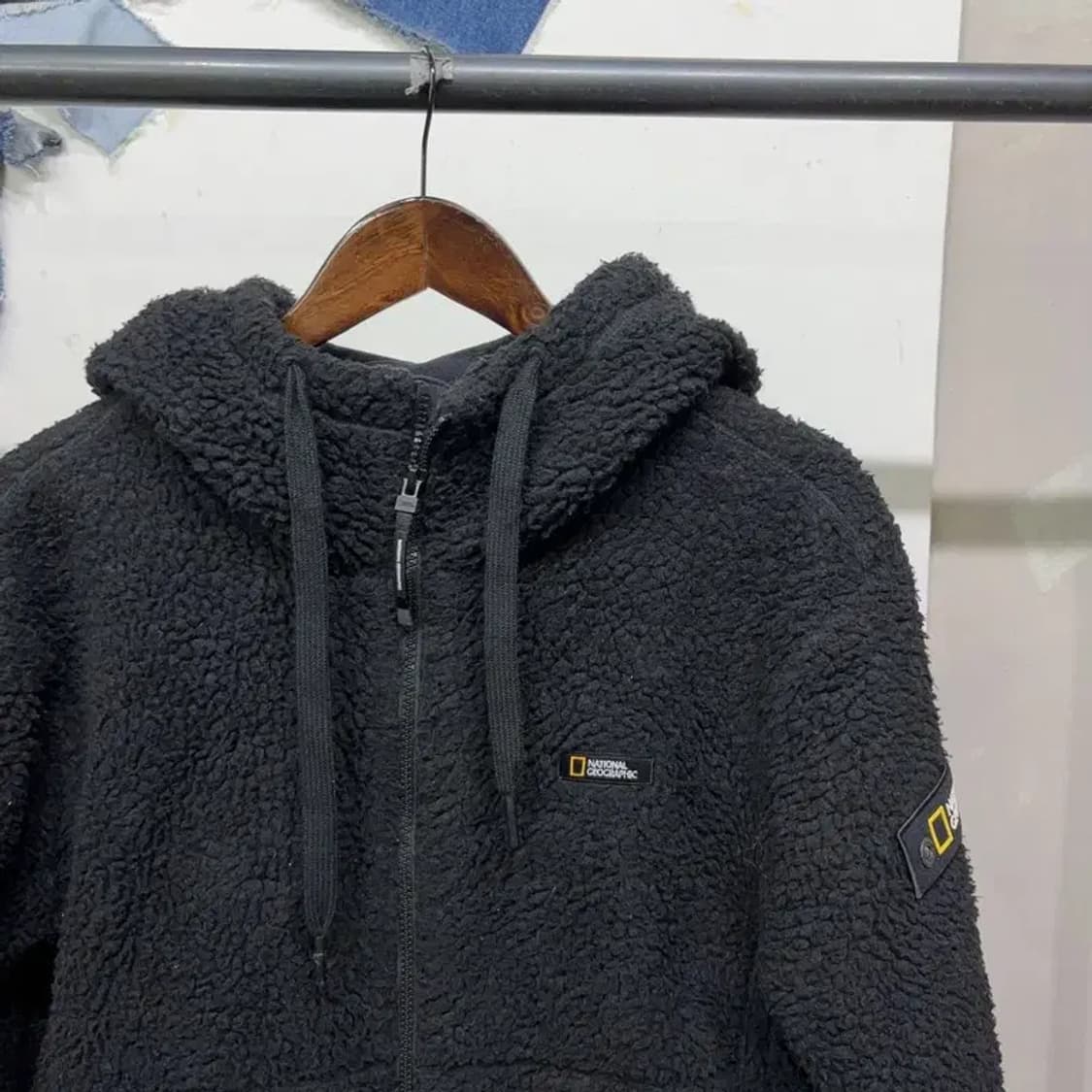 (100) 내셔널지오그래픽 캐주얼 와펜 양털 후리스 후드집업 자켓 상품이미지3