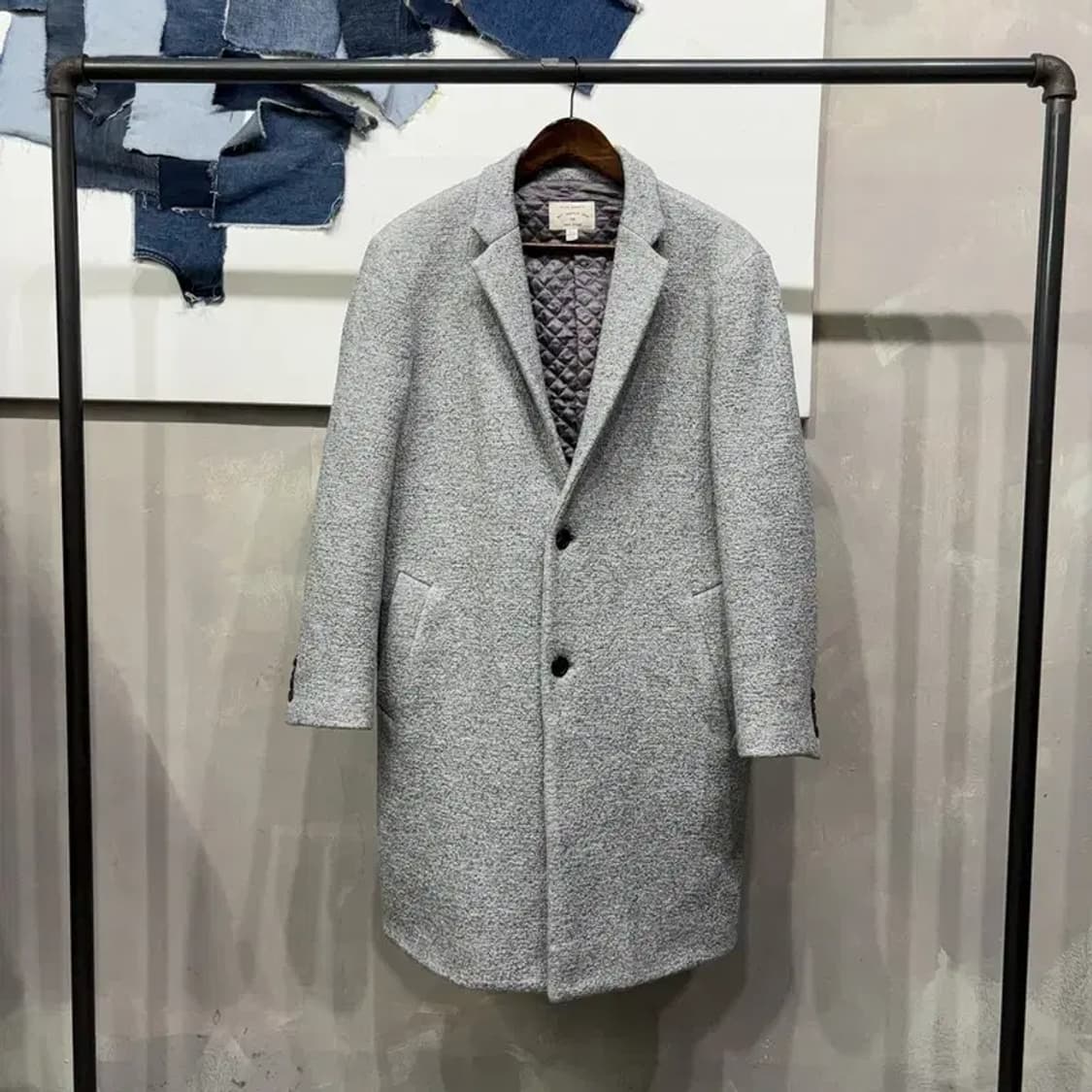 (100) 클럽모나코 캐주얼 누빔 울 롱코트 상품이미지1