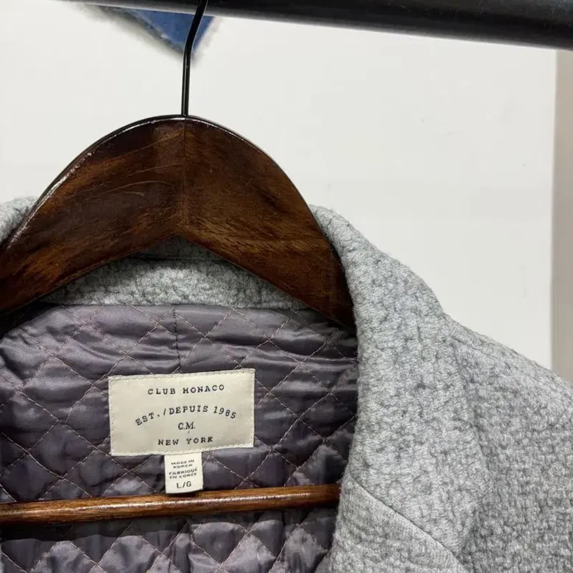 (100) 클럽모나코 캐주얼 누빔 울 롱코트 상품이미지2