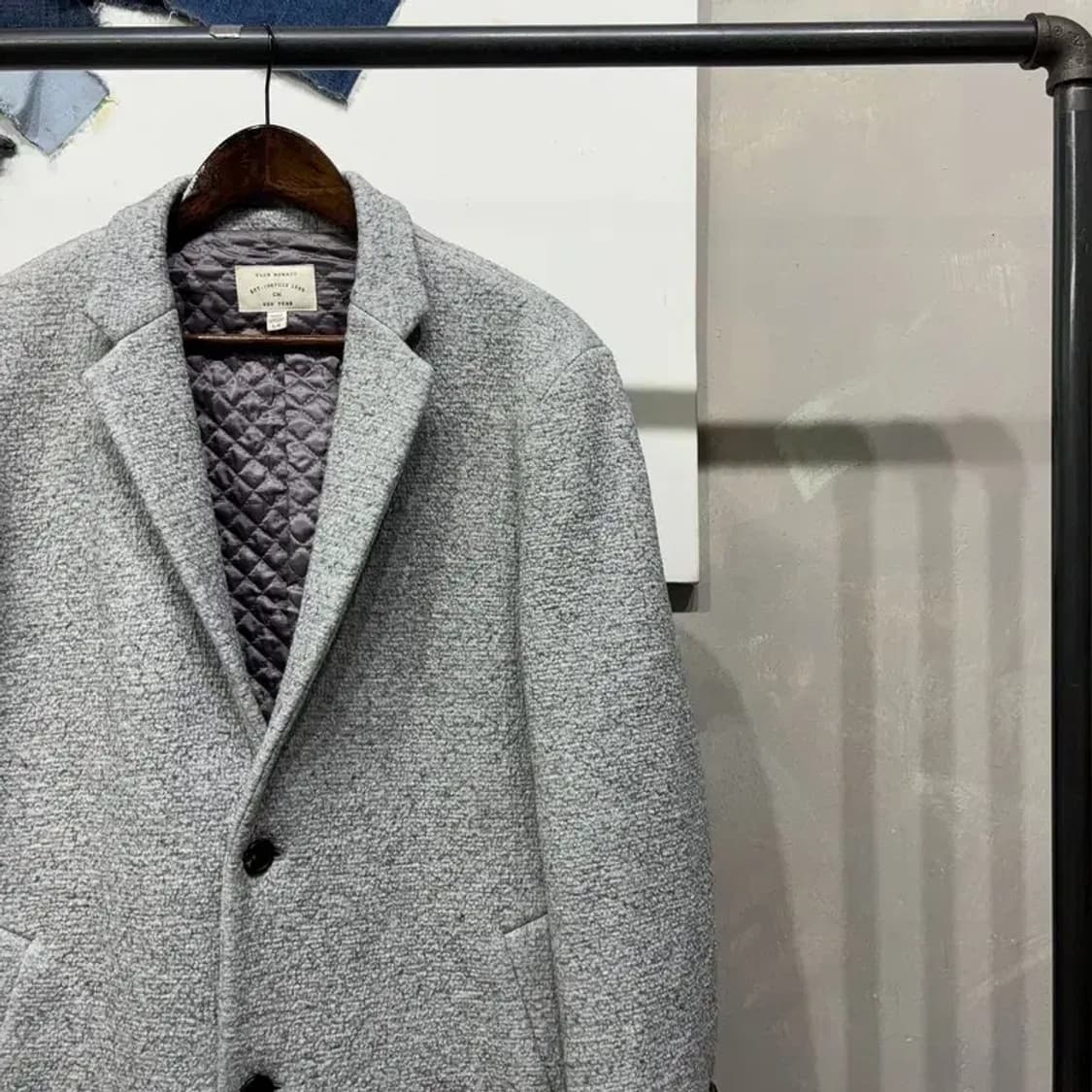 (100) 클럽모나코 캐주얼 누빔 울 롱코트 상품이미지3