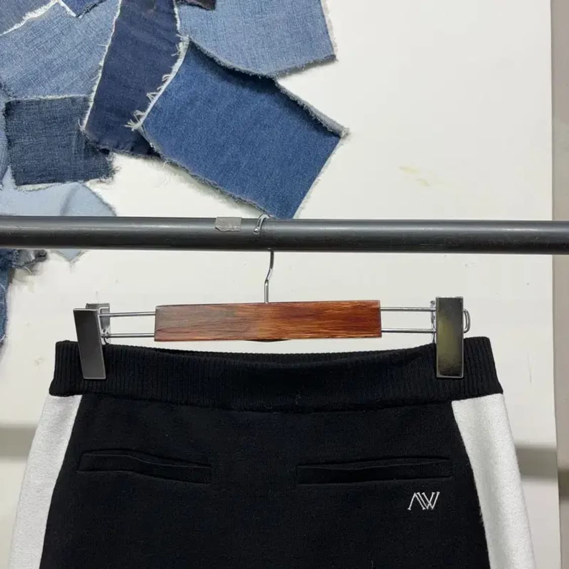 (25~26인치) 어뉴 여성 골프 밴딩 니트 미니스커트 치마 상품이미지5