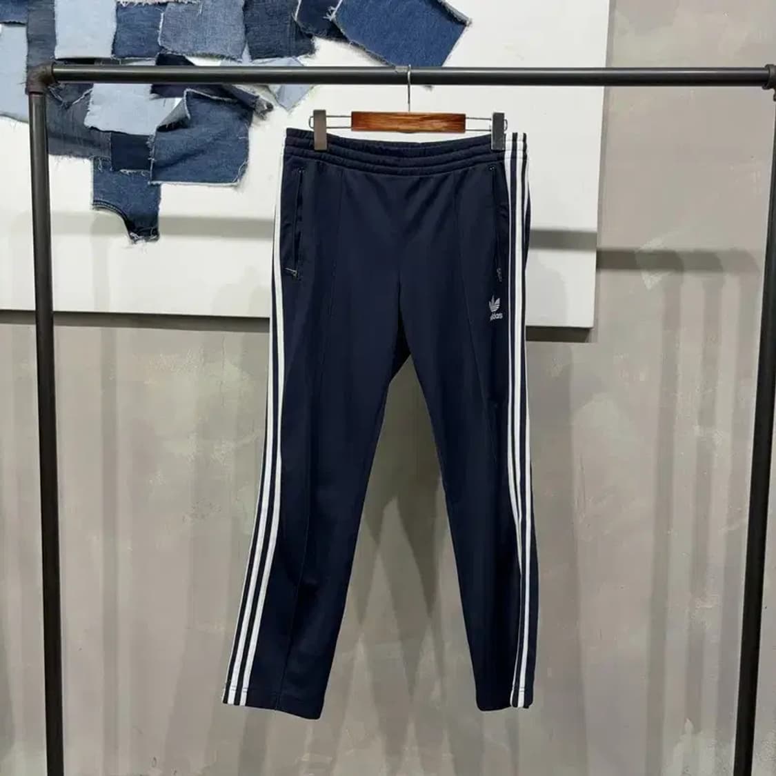 (30~32인치) 아디다스 스트릿 유로파 네이비 밴딩 트레이닝팬츠 바지 상품이미지1