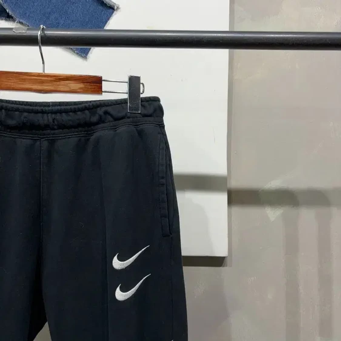 (28~30인치) 나이키 스트릿 더블스우시 밴딩 조거팬츠 운동바지 상품이미지3